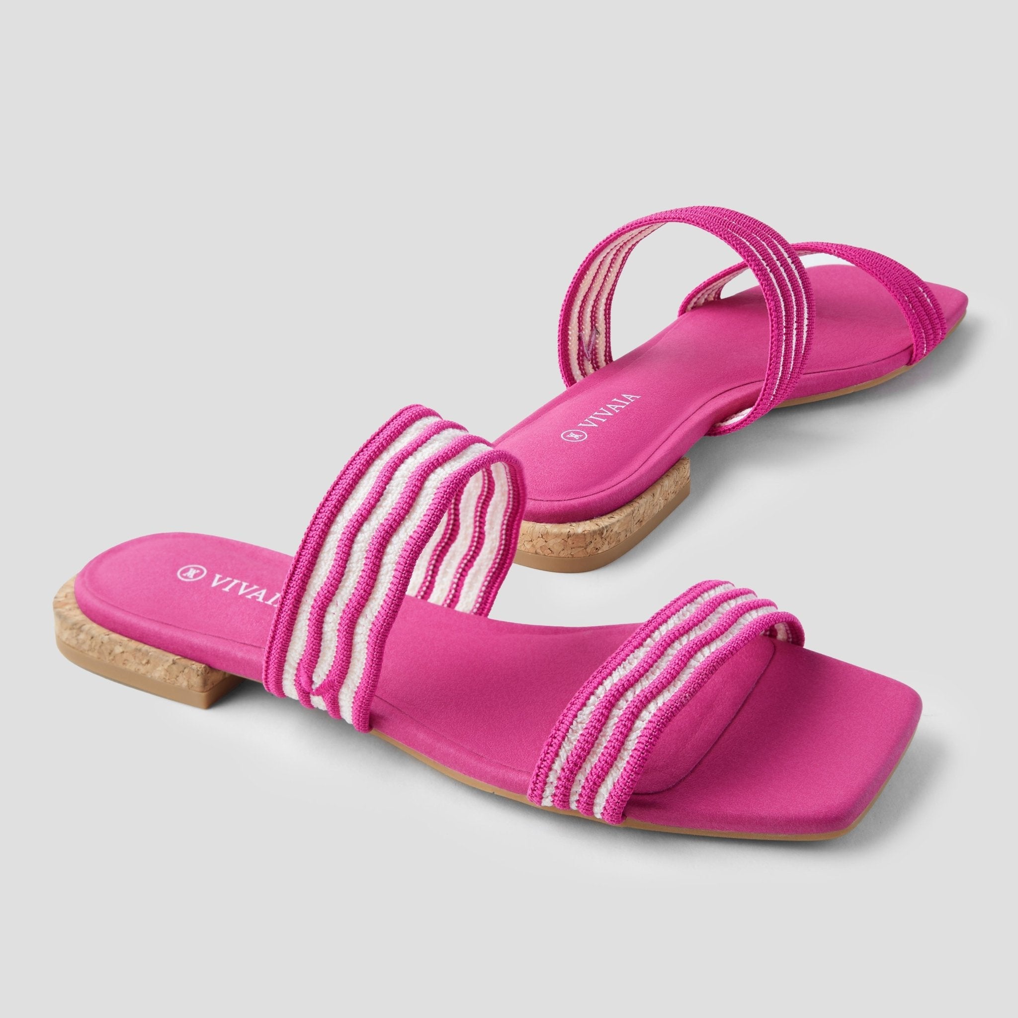 [Maya] Square toe slide sandals
