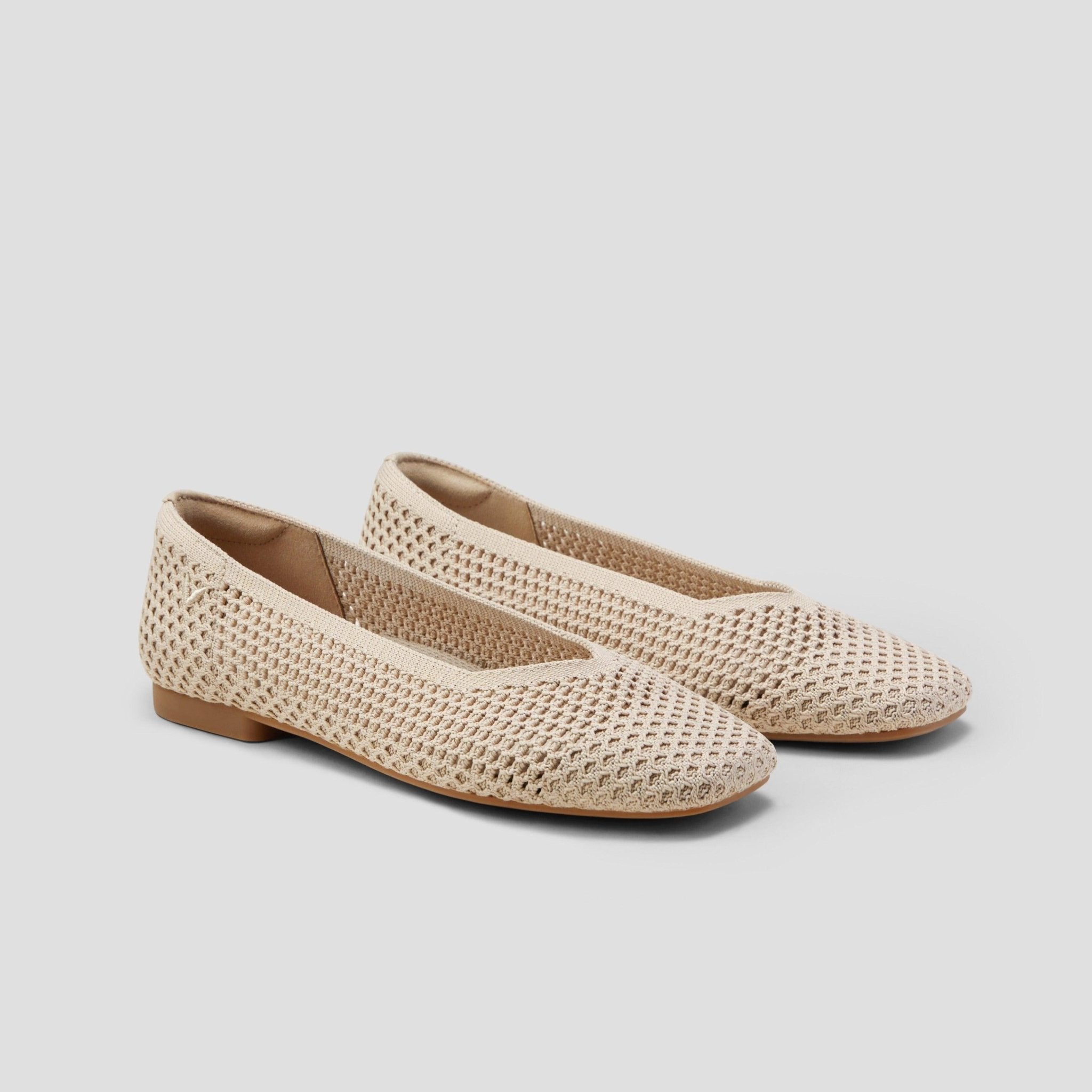 [Margot Mesh] Square toe mesh flat shoes