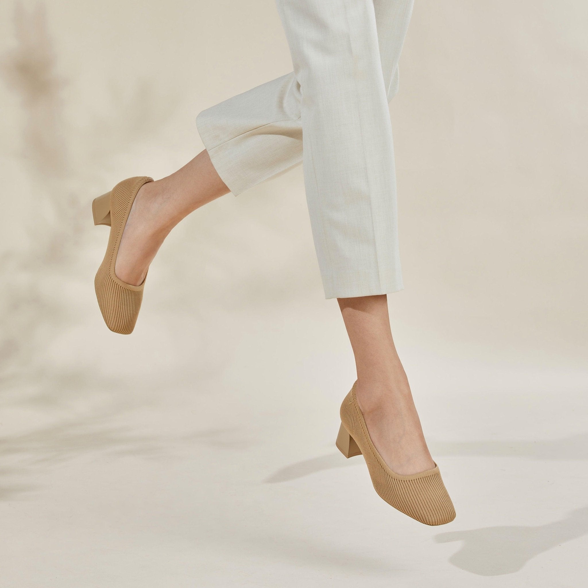 [Melody Pro] Square toe Chunky Heel Pumps