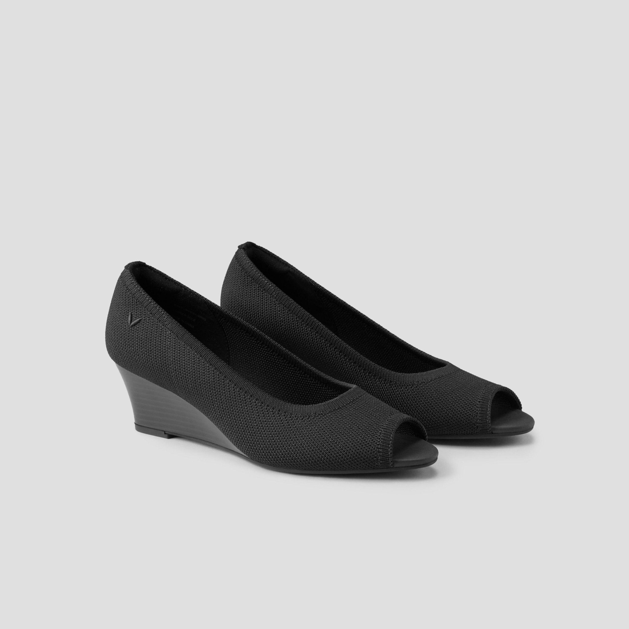 [Tamia Peep Toe] Peep Toe Wedge Heel Pumps