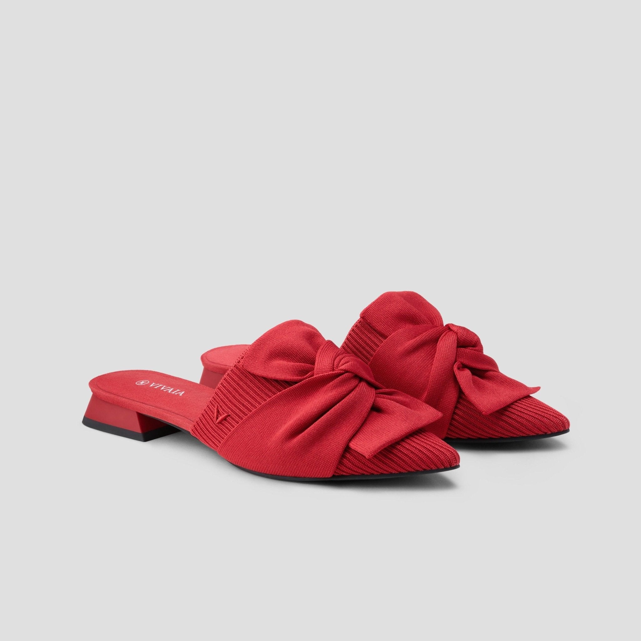 [Yaffa] Pointed toe knot design sandals/mules