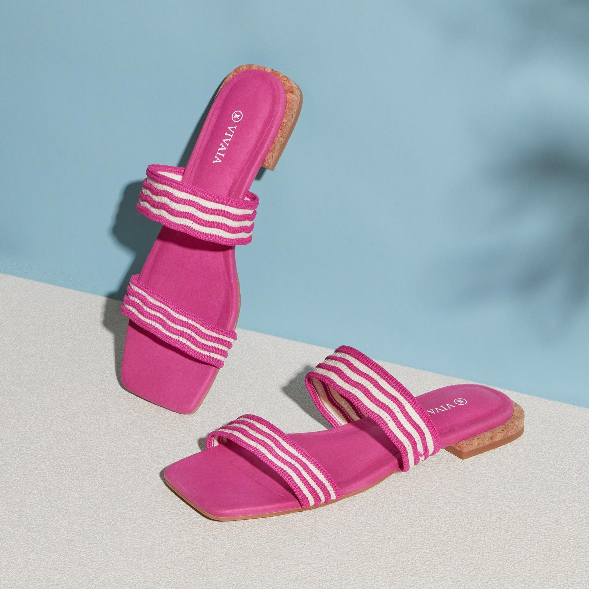 [Maya] Square toe slide sandals