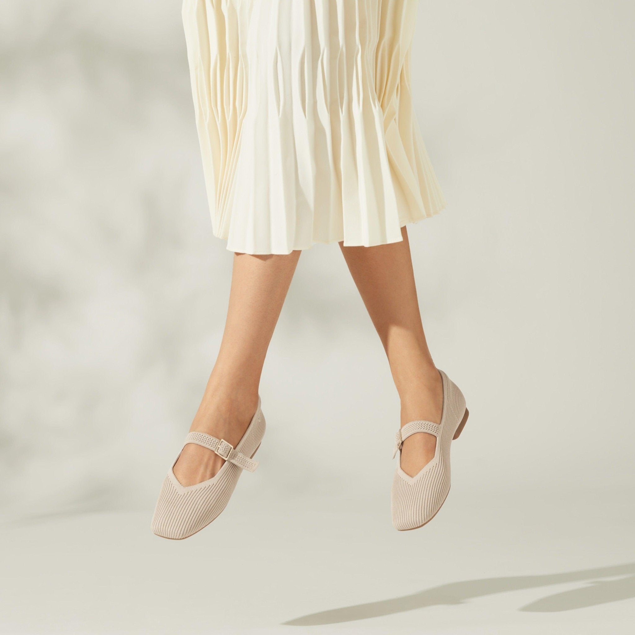 [Margot Mary-Jane] Square toe Mary-Jane flat shoes