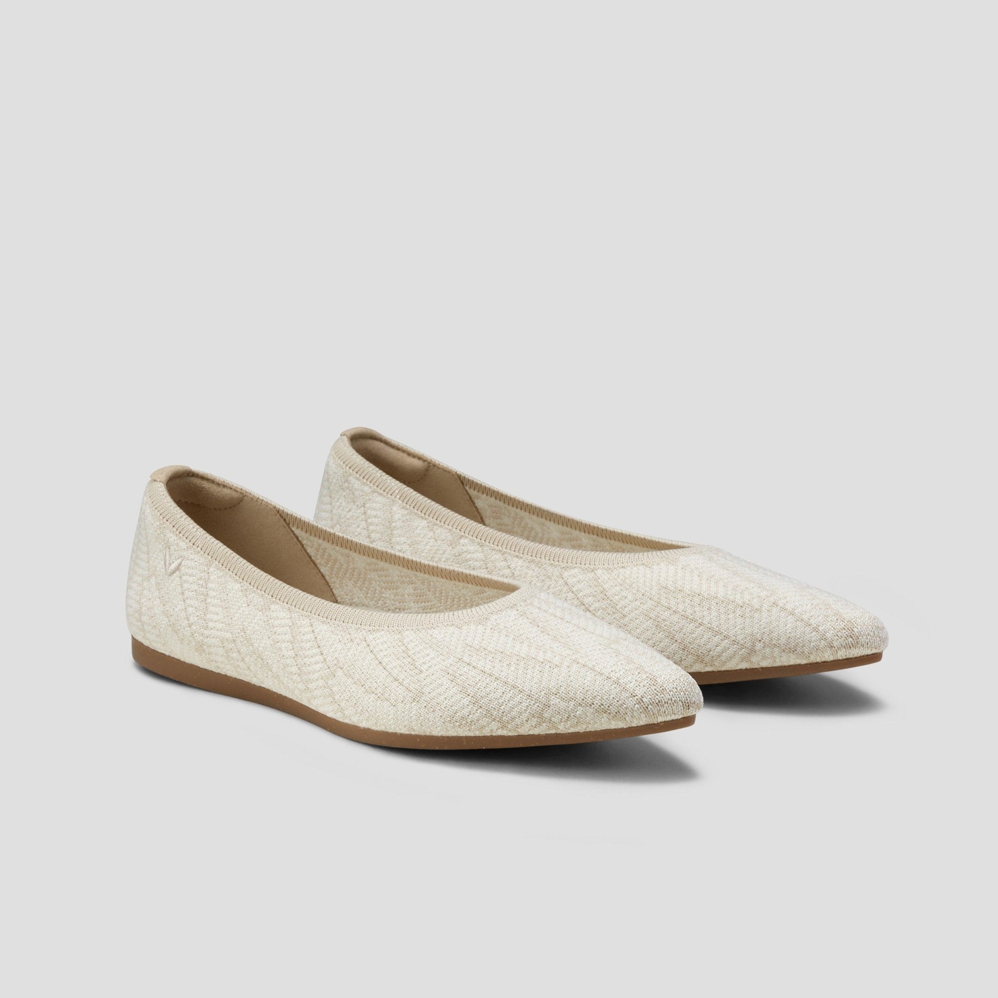 [Aria 5°] Pointed toe Hemp Series Flat Shoes