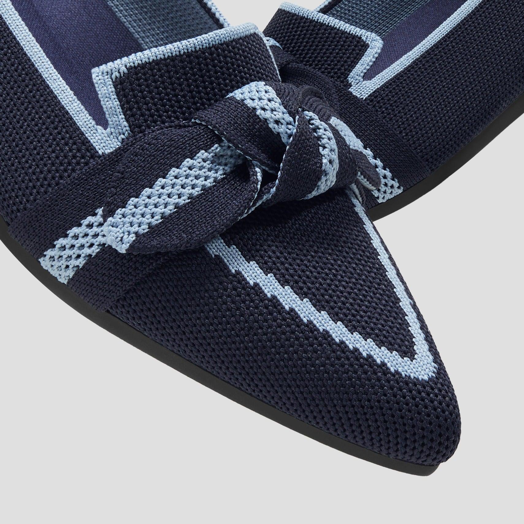 [Michelle] Pointed toe loafers with ribbon