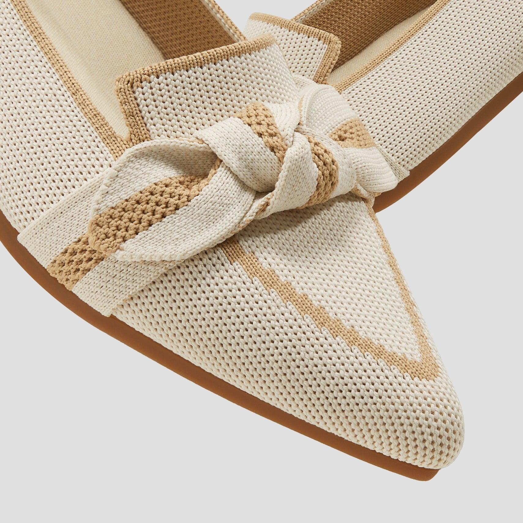 [Michelle] Pointed toe loafers with ribbon