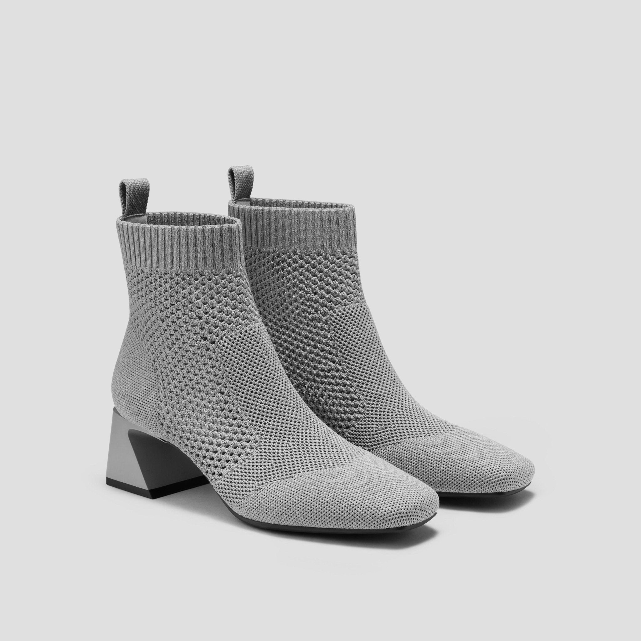 [Melissa 2.0] Square toe retro design short boots