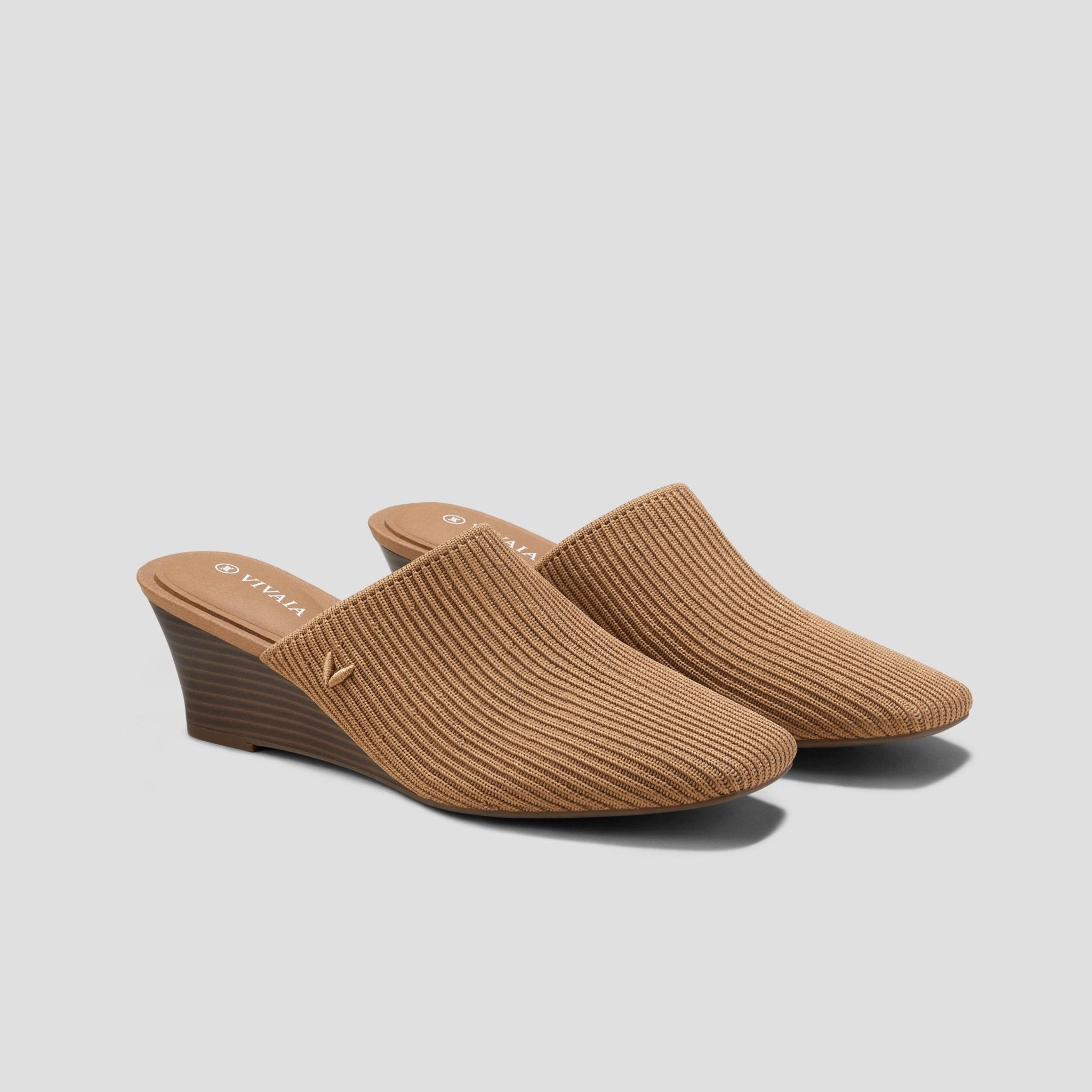 [Margot Wedge Mules] スクエアトゥ ウェッジ ミュール