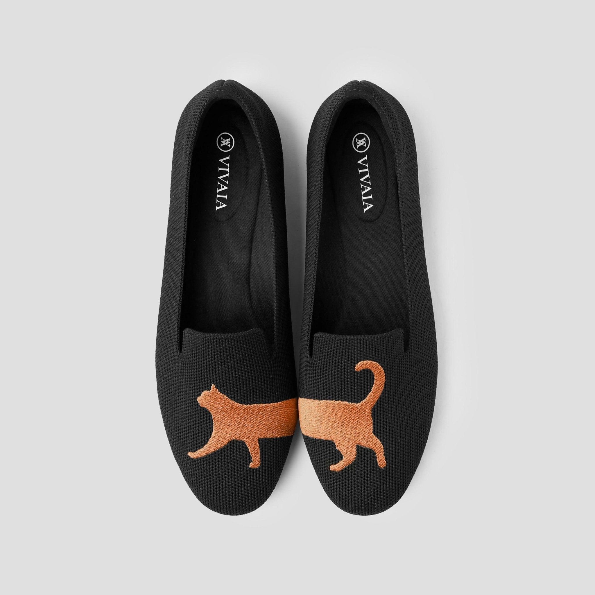 [Audrey] Round toe Animal Embroidered Loafers