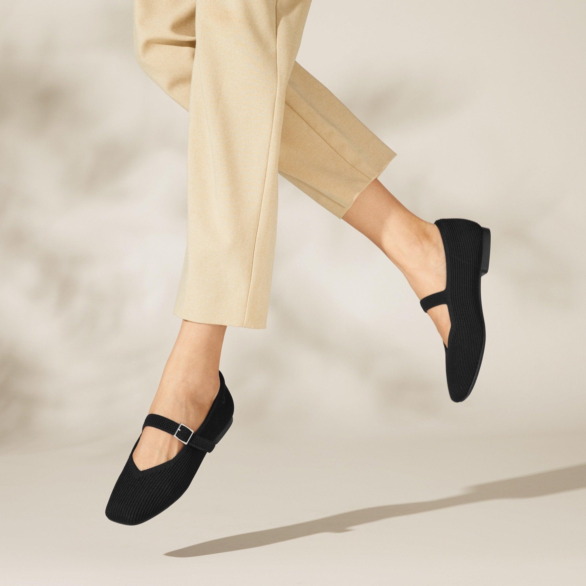 [Margot Mary-Jane] Square toe Mary-Jane flat shoes