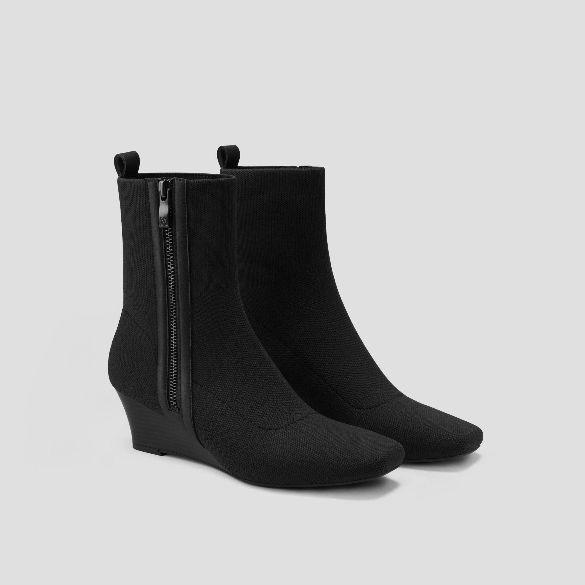 [Micaela] Square toe water-repellent short boots