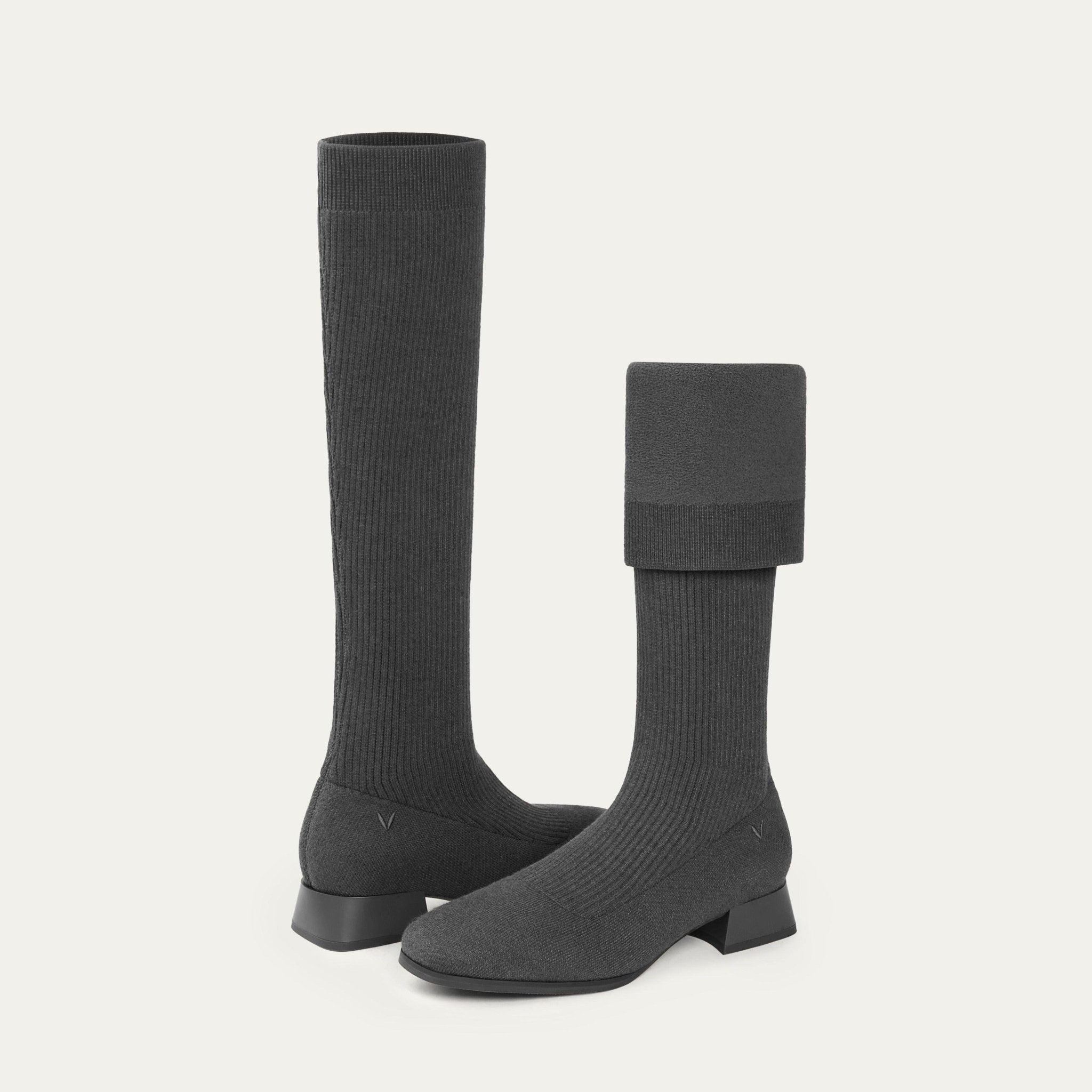 [Tara Pro] Square toe Water Repellent Mid-Calf Boots