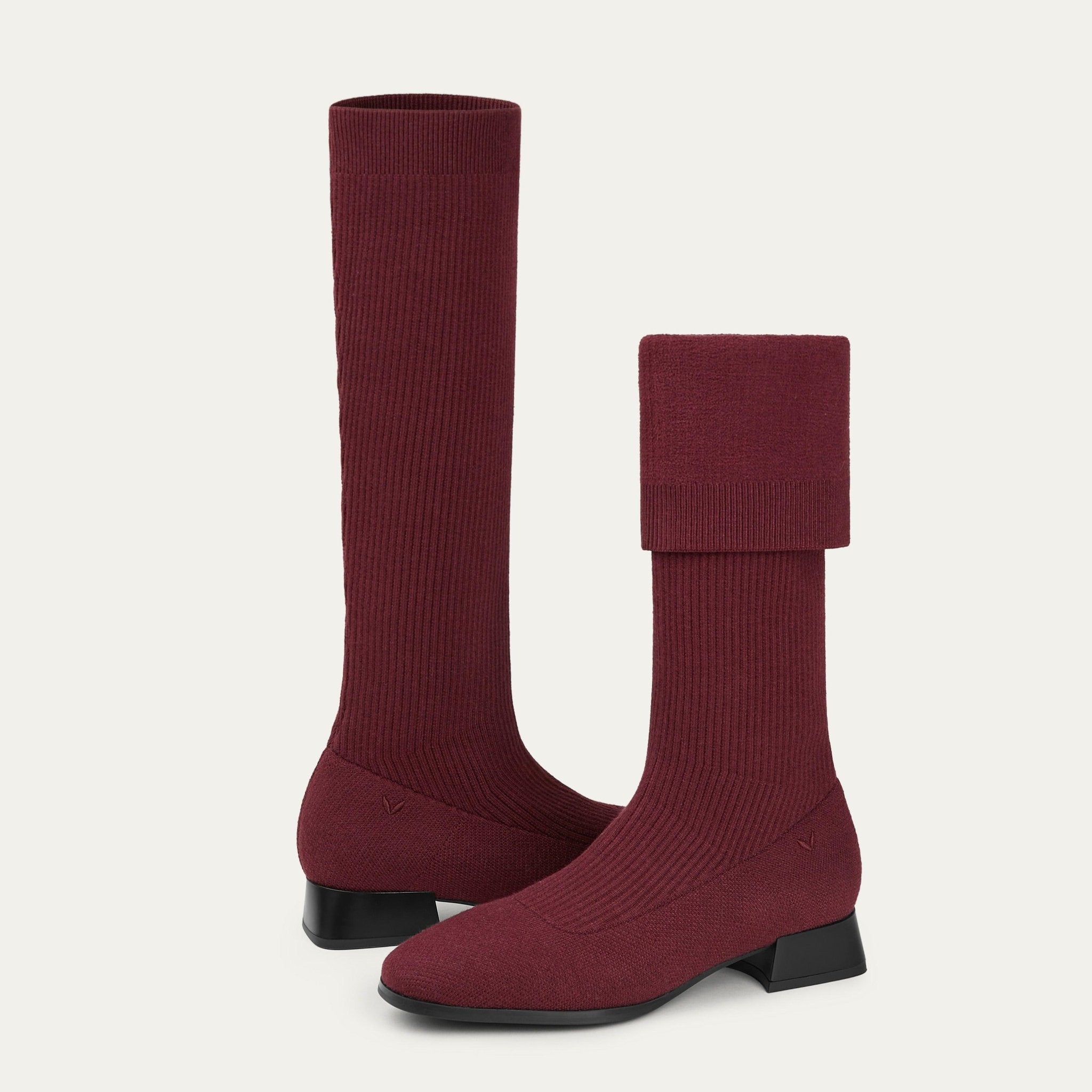 [Tara Pro] Square toe Water Repellent Mid-Calf Boots