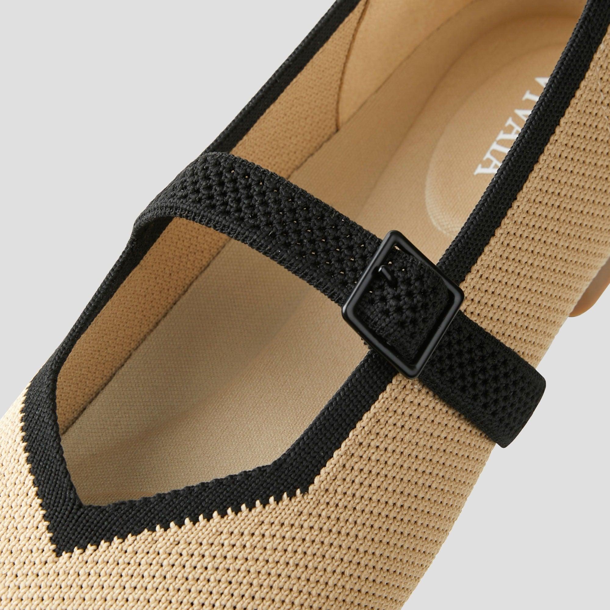 [Margot Mary-Jane] Square toe Mary-Jane flat shoes