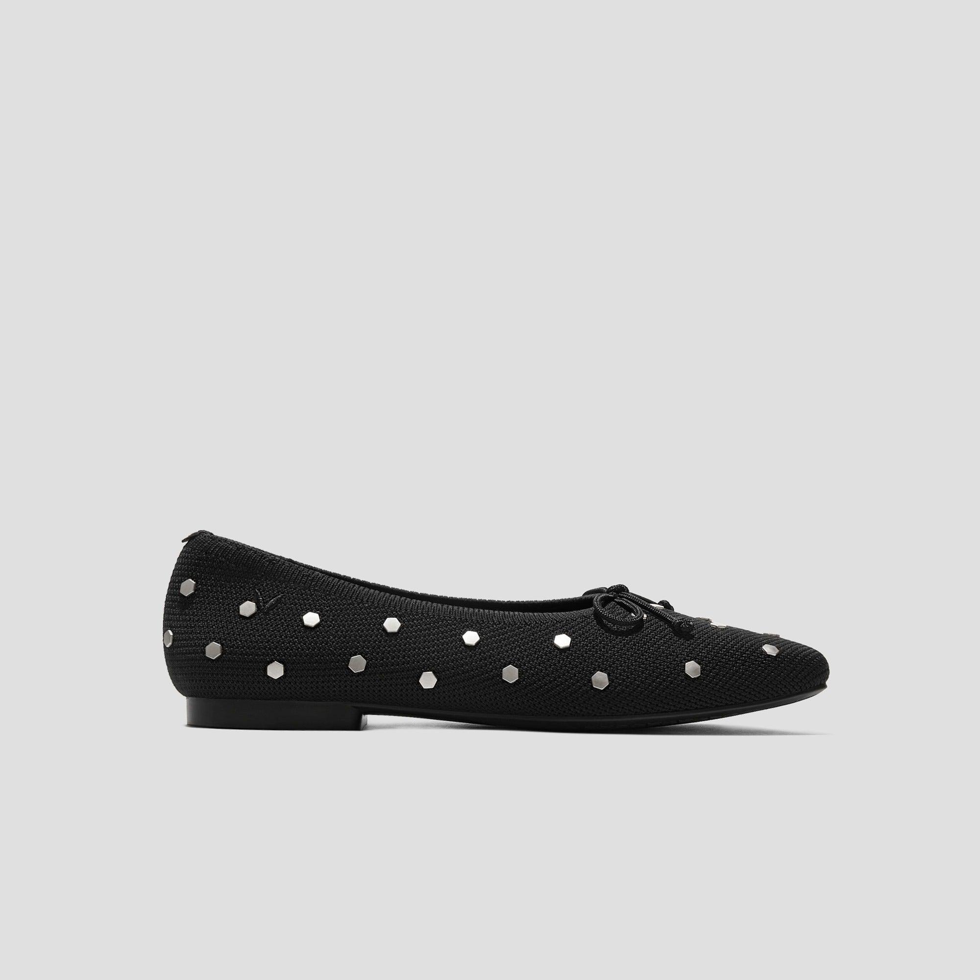 [Margaret] Square toe Bow Ballerina Flat