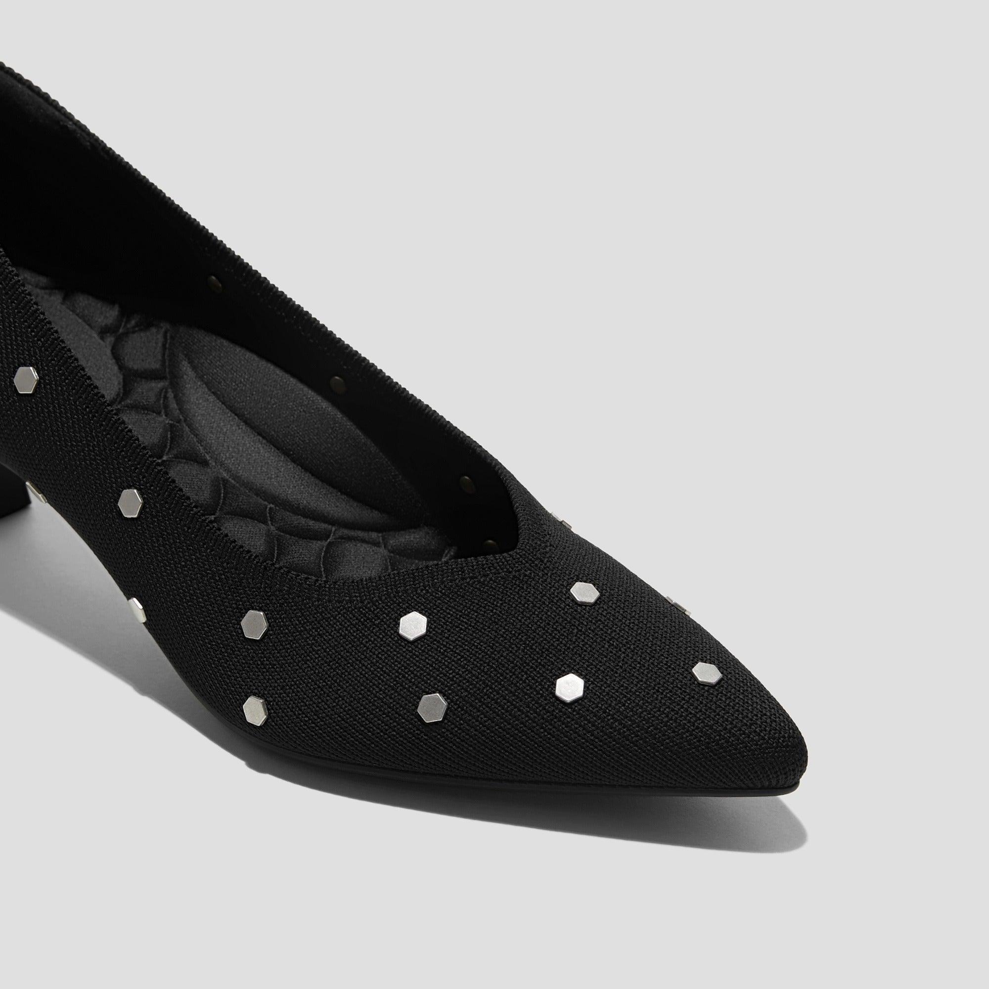 [Scarlett] Pointed toe kitten heel pumps