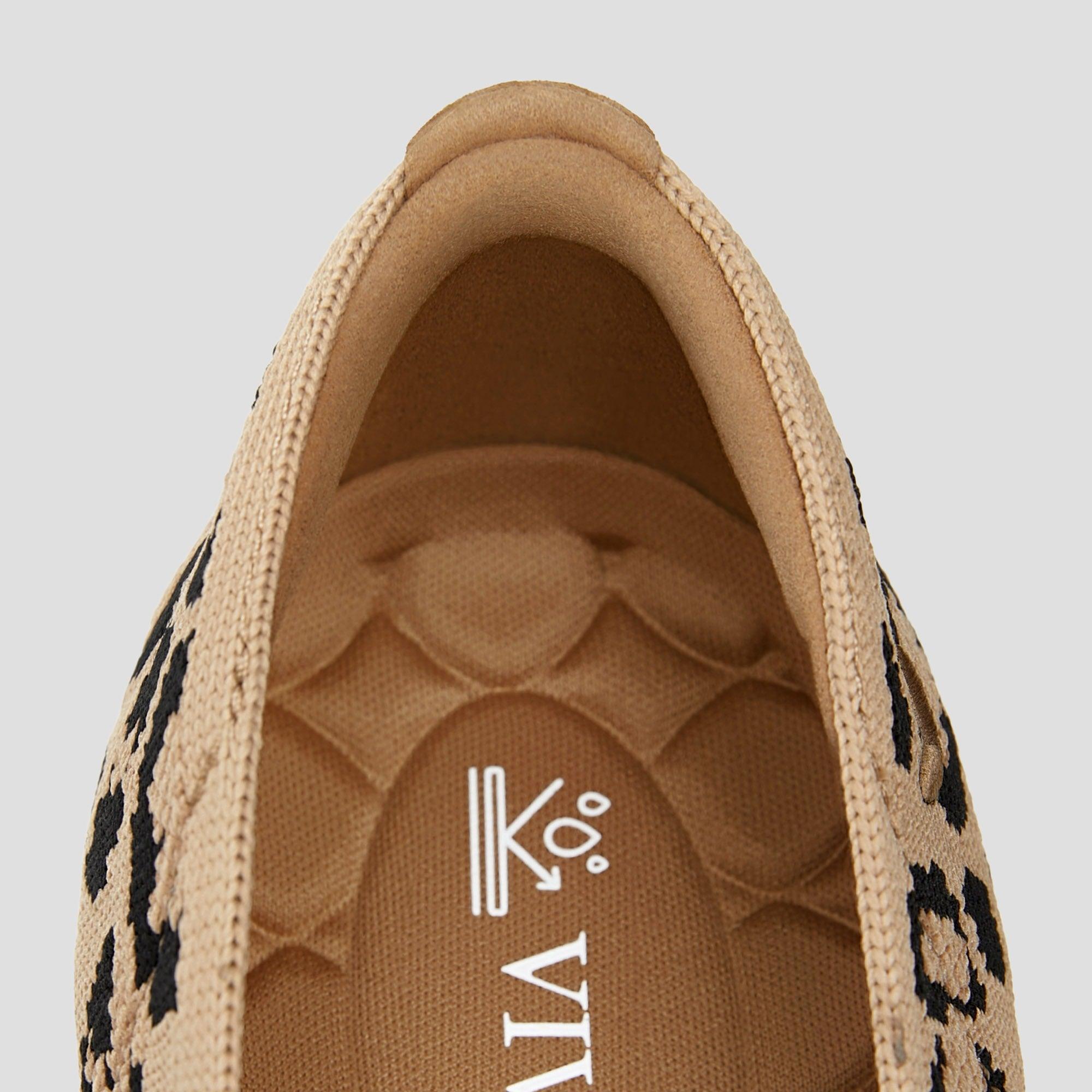[Margot Walker Super Water Repellent] Square Toe Ultra Lightweight Thick Sole Flat Shoes