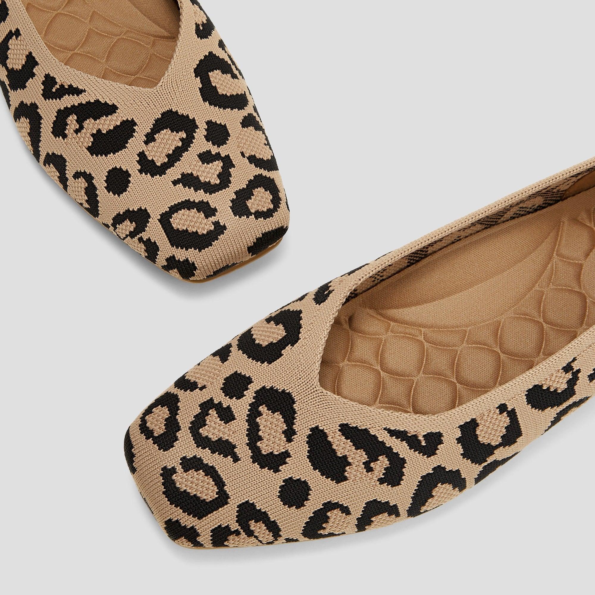 [Margot Walker Super Water Repellent] Square Toe Ultra Lightweight Thick Sole Flat Shoes