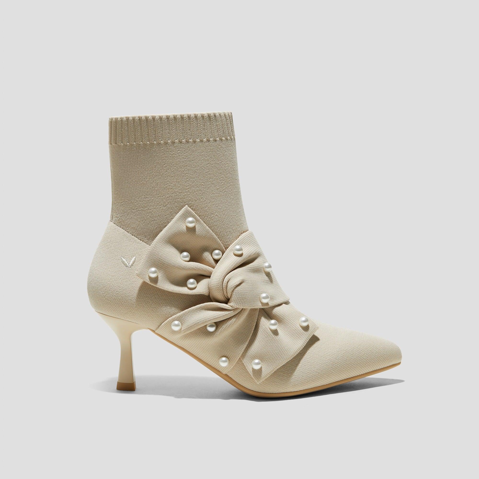 [Athena] ポインテッドトゥ 撥水加工 アンクル ヒールブーツ