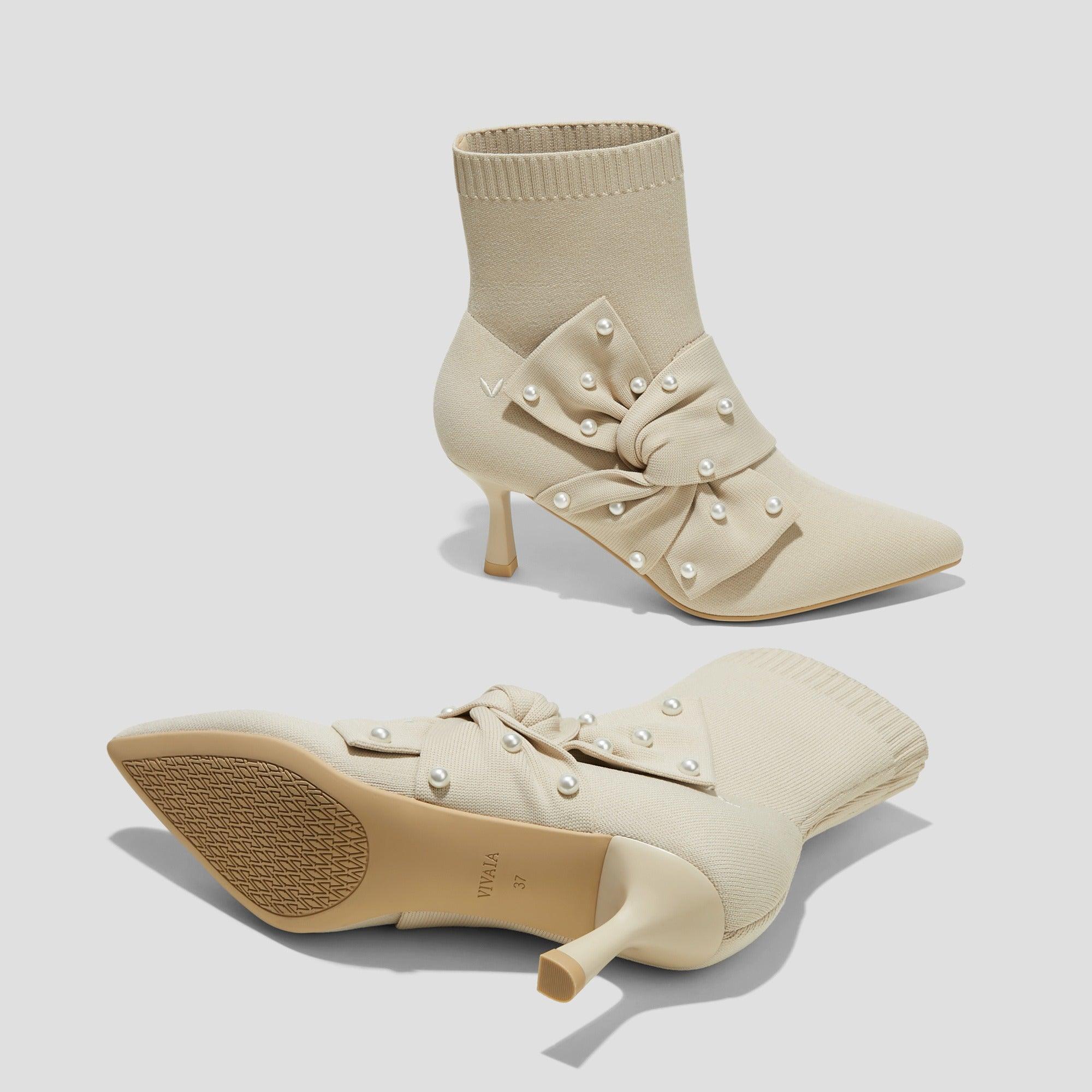 [Athena] ポインテッドトゥ 撥水加工 アンクル ヒールブーツ