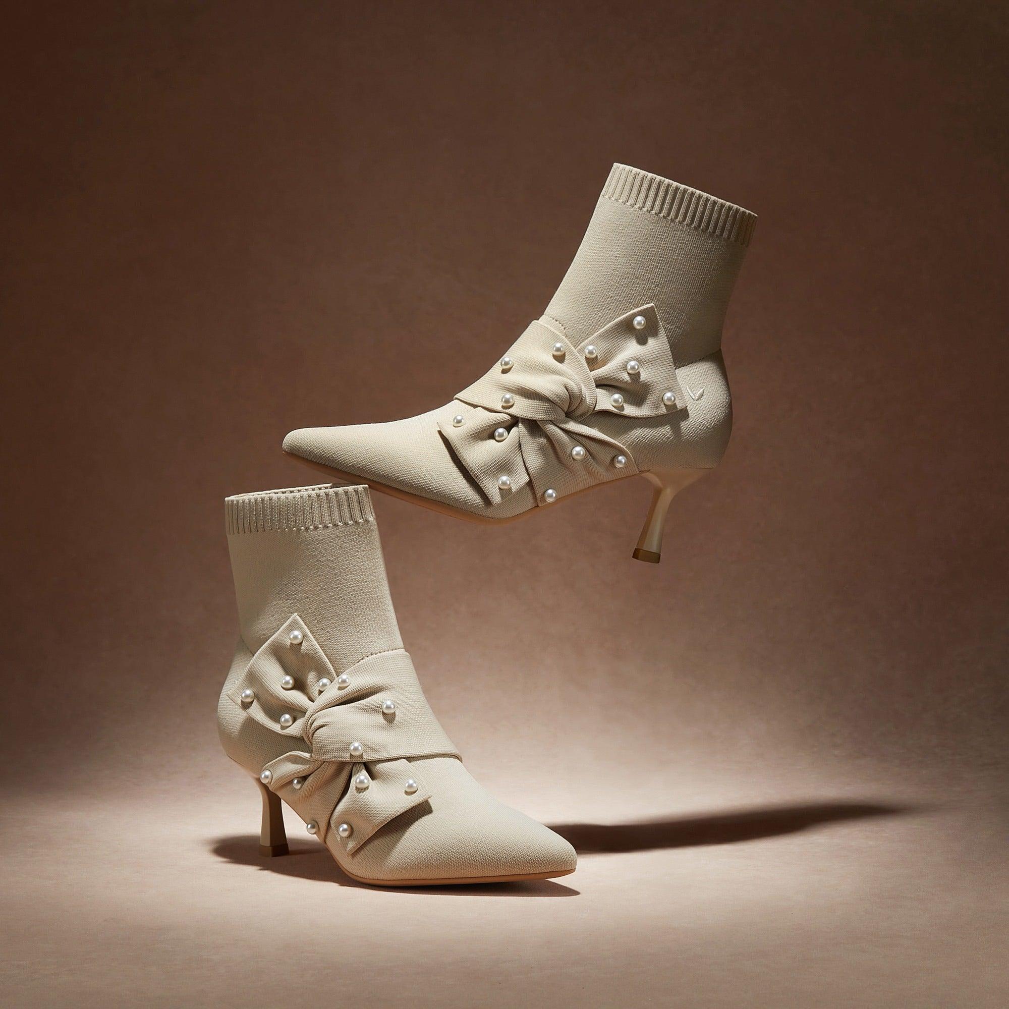 [Athena] ポインテッドトゥ 撥水加工 アンクル ヒールブーツ