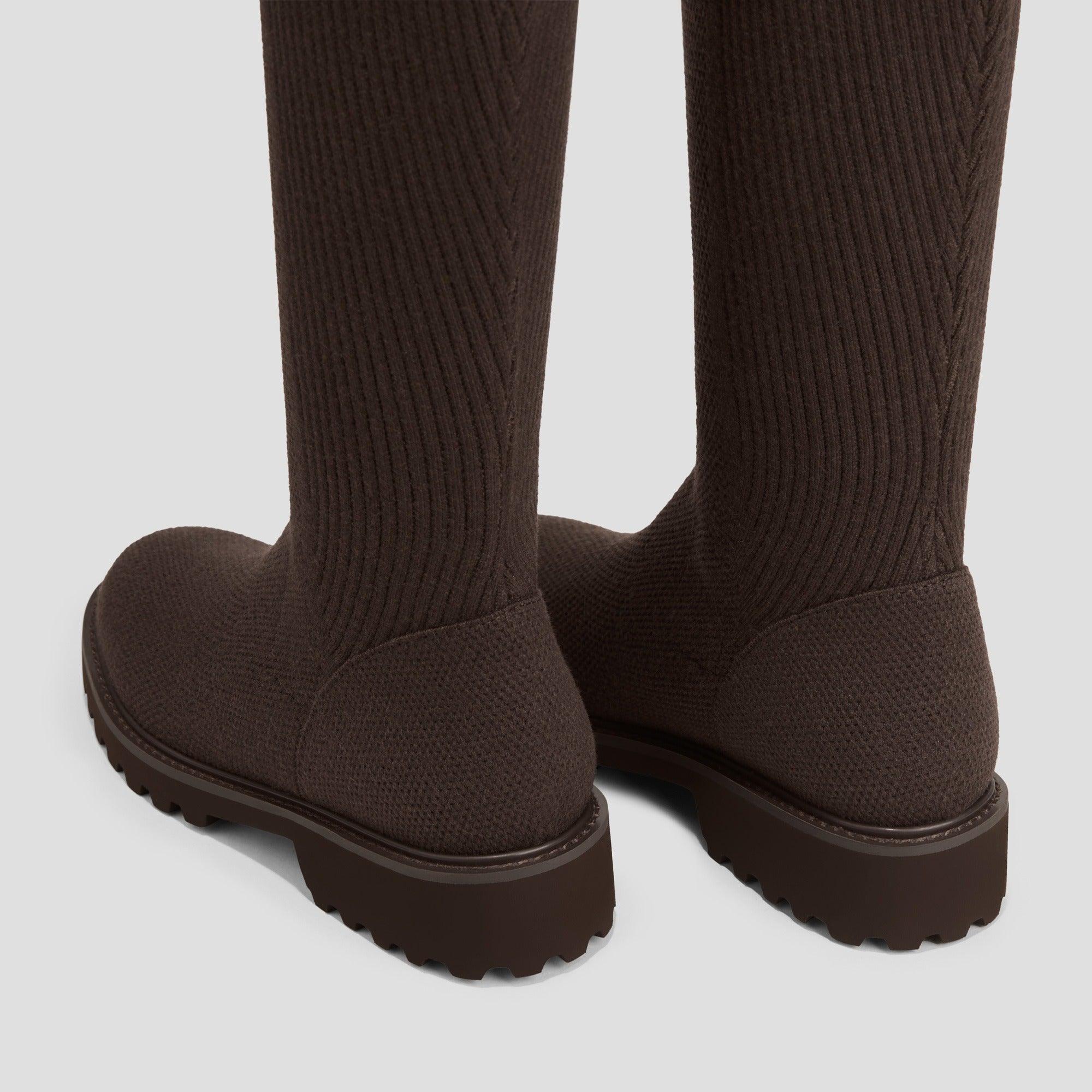 [Filipa] ラウンドトゥ 撥水加工 ストレッチ ロングブーツ