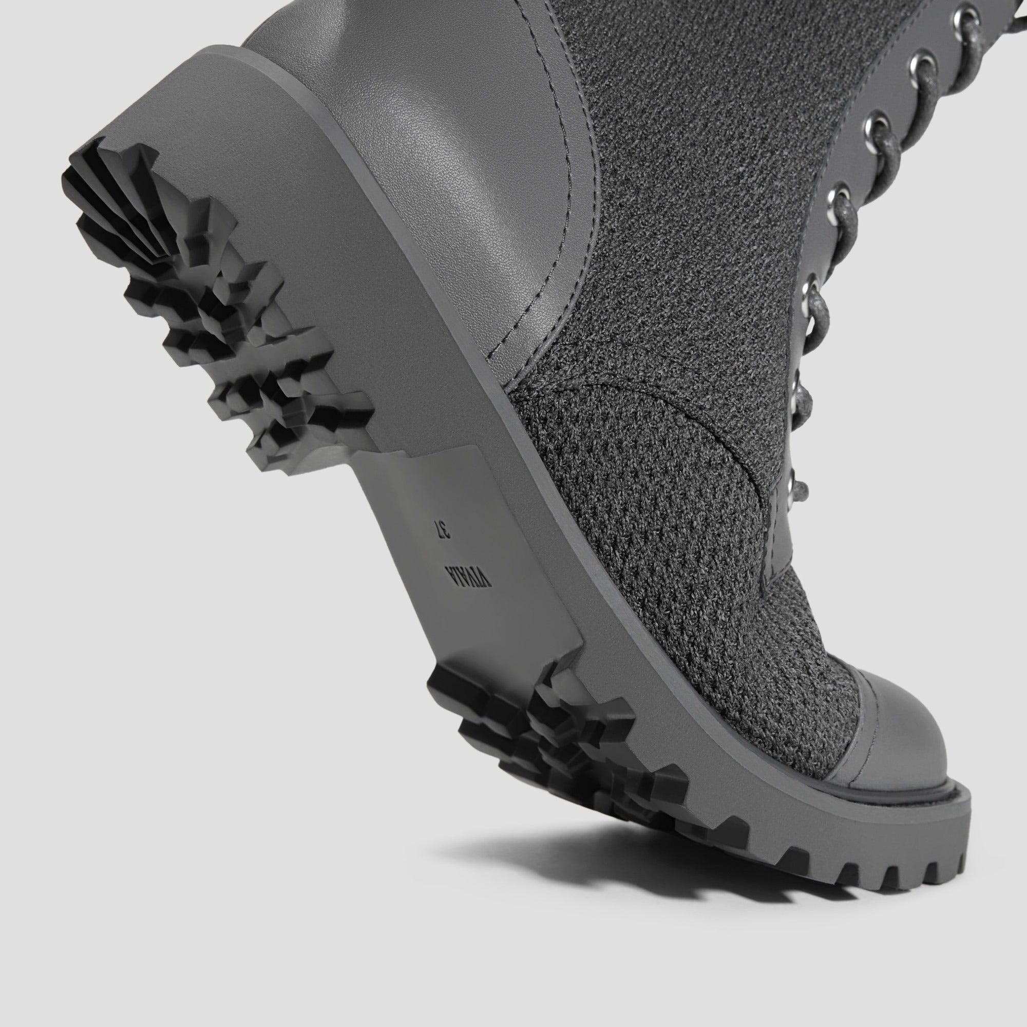 [Florence] ラウンドトゥ 撥水加工 ラグソール レースアップ アンクルブーツ