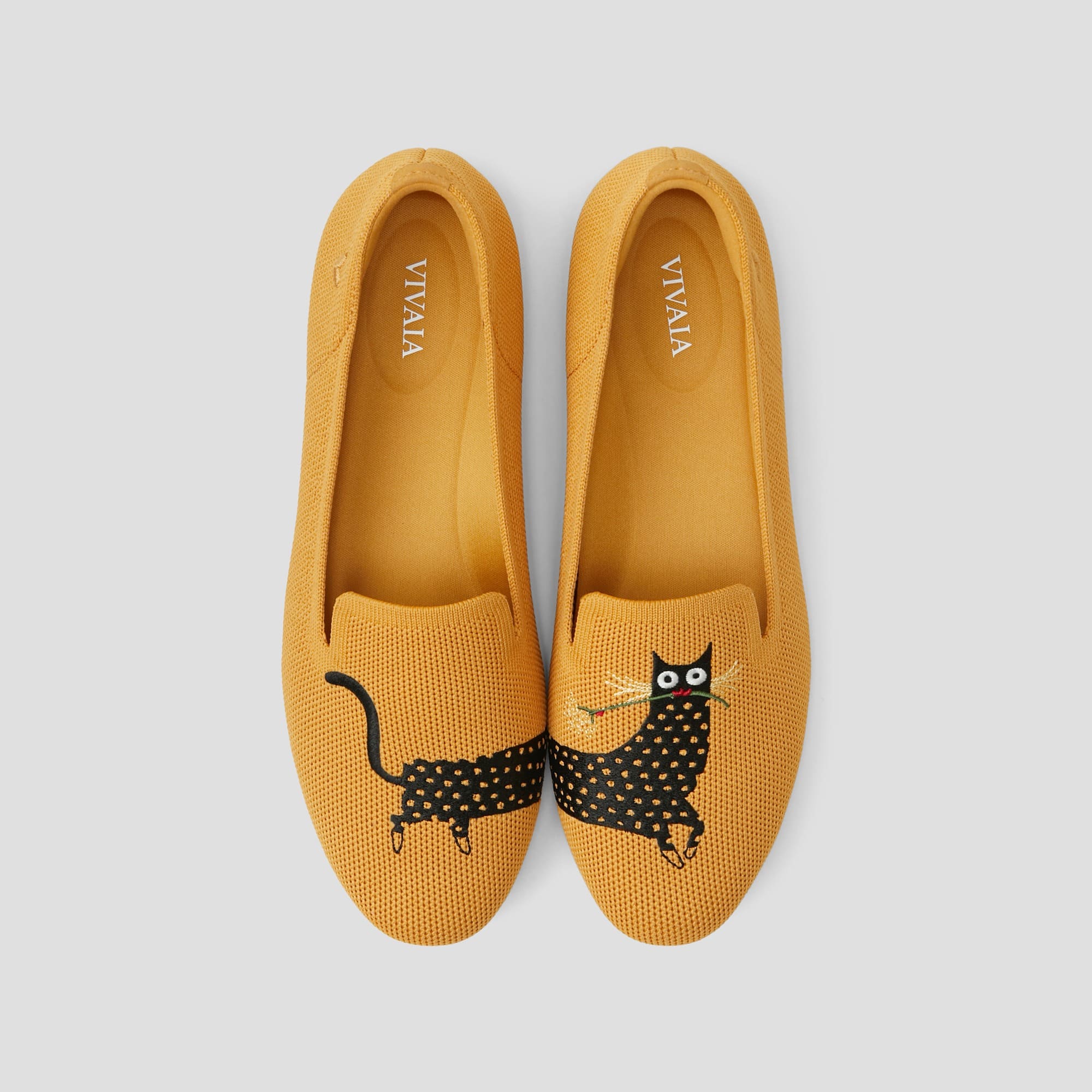 [Audrey] Round toe Animal Embroidered Loafers