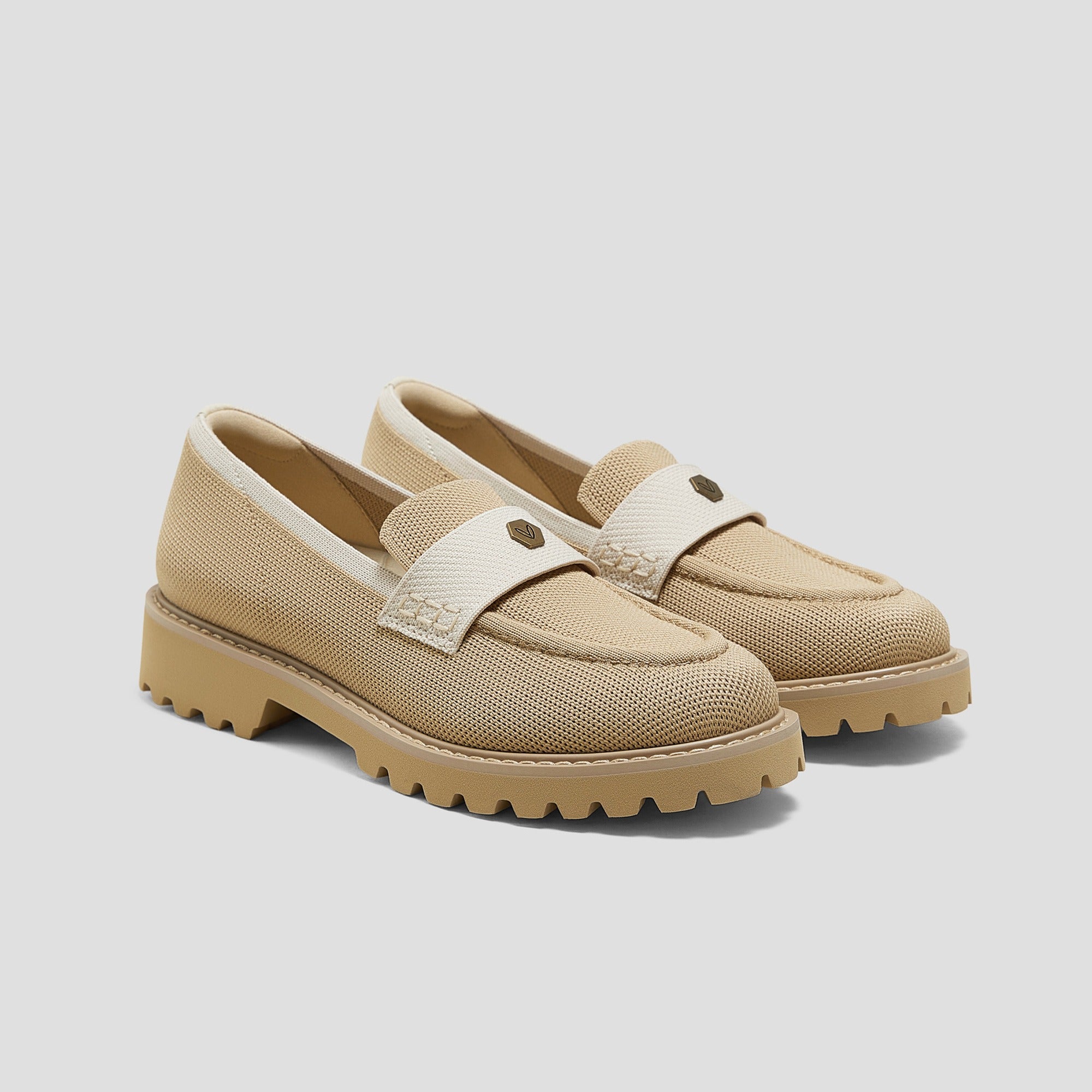 [Francesca] Almond Toe Platform Truck Sole Loafers