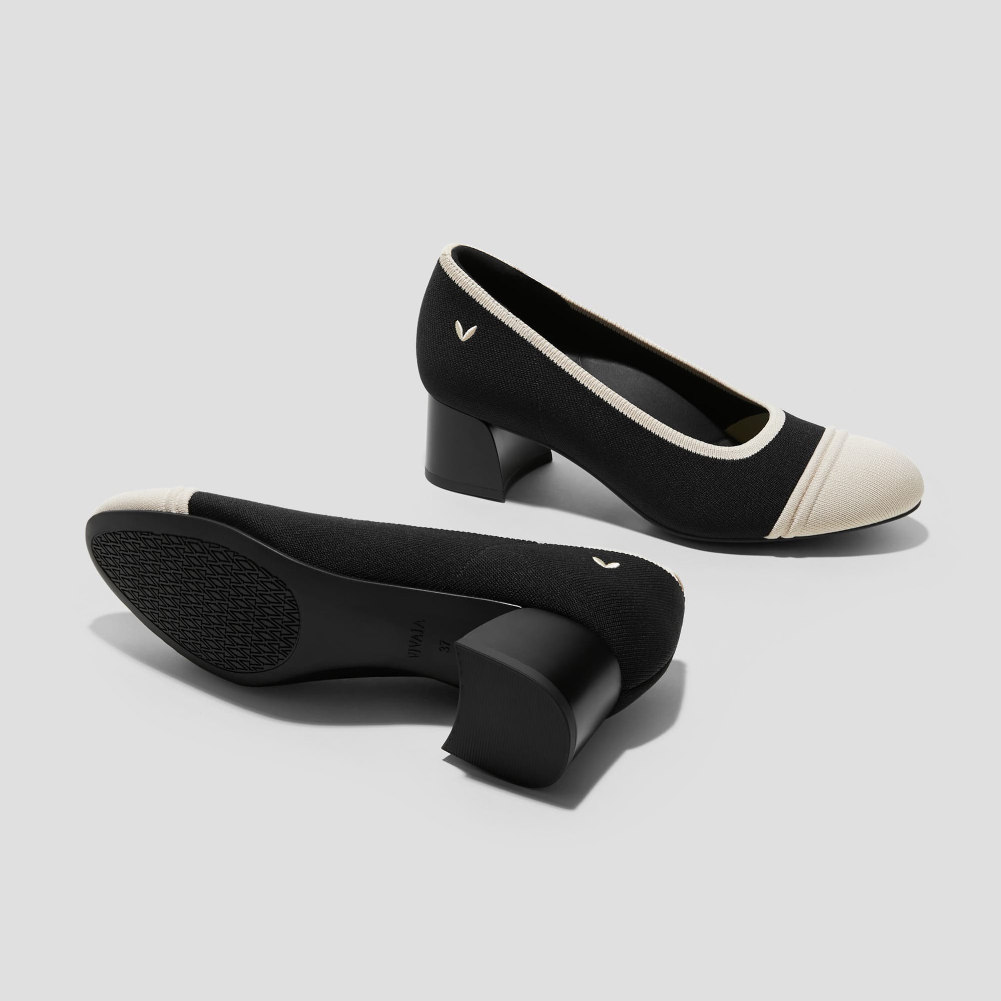 [Julie Arch Pro] Round toe Chunky Heel Pumps