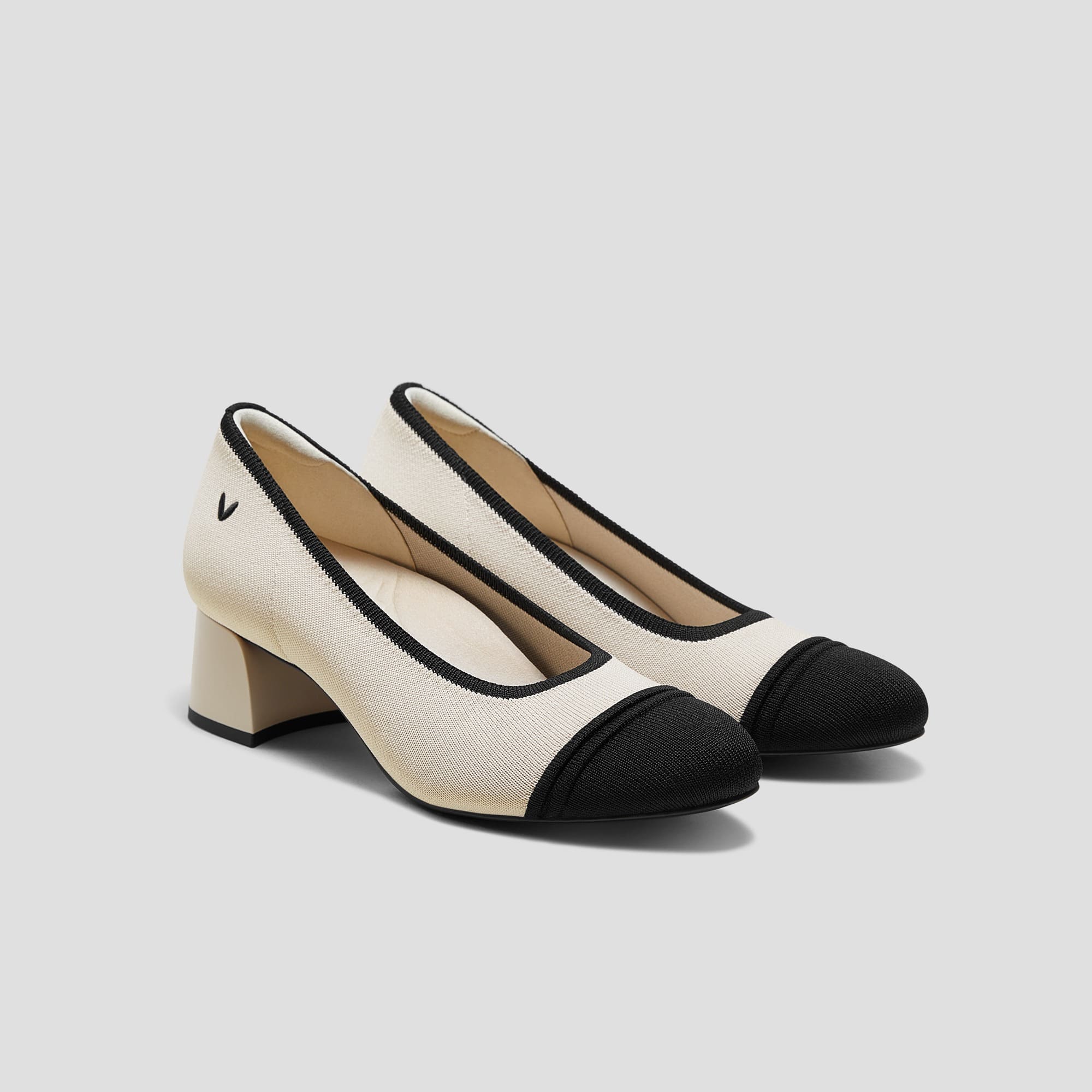 [Julie Arch Pro] Round toe Chunky Heel Pumps