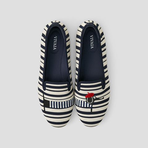 [Audrey] Round toe Animal Embroidered Loafers