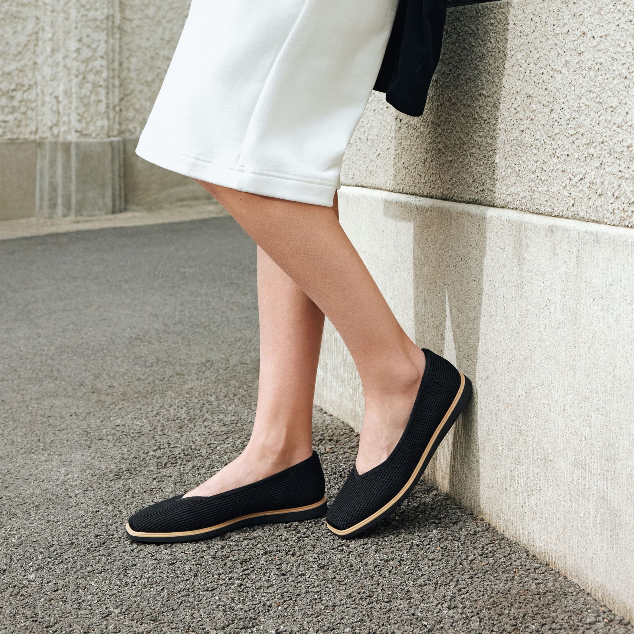 [All-Day Standing Mabel] Square Toe Flat