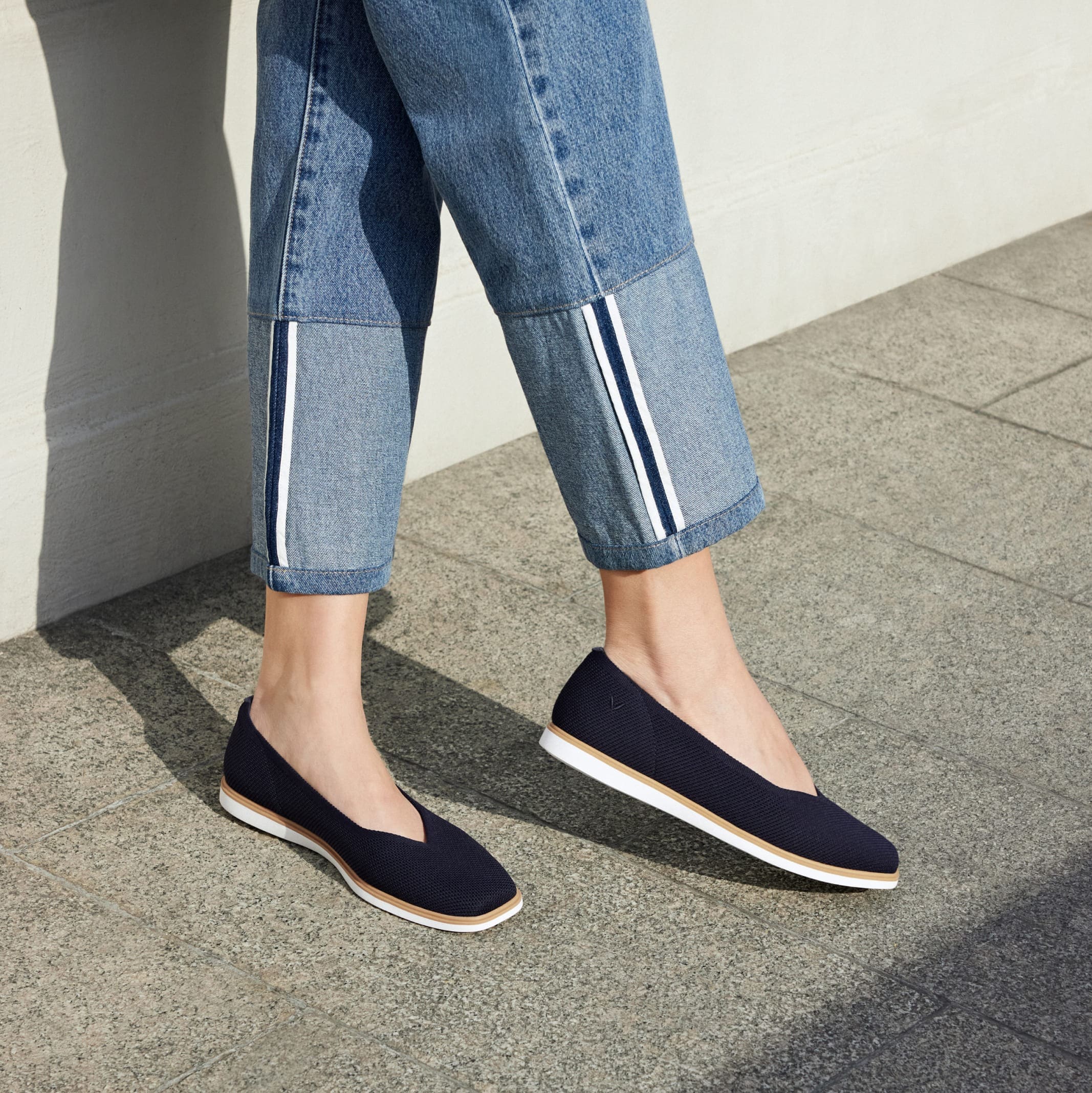 [All-Day Standing Mabel] Square Toe Flat