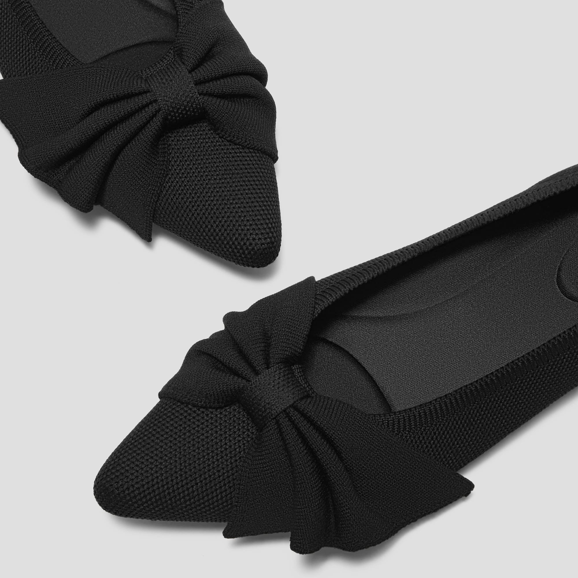 [Azura] Pointed toe with ribbon flat