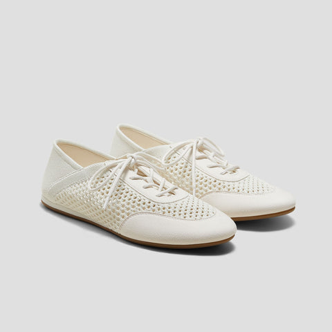 [Yara] Almond toe mesh ballet sneakers