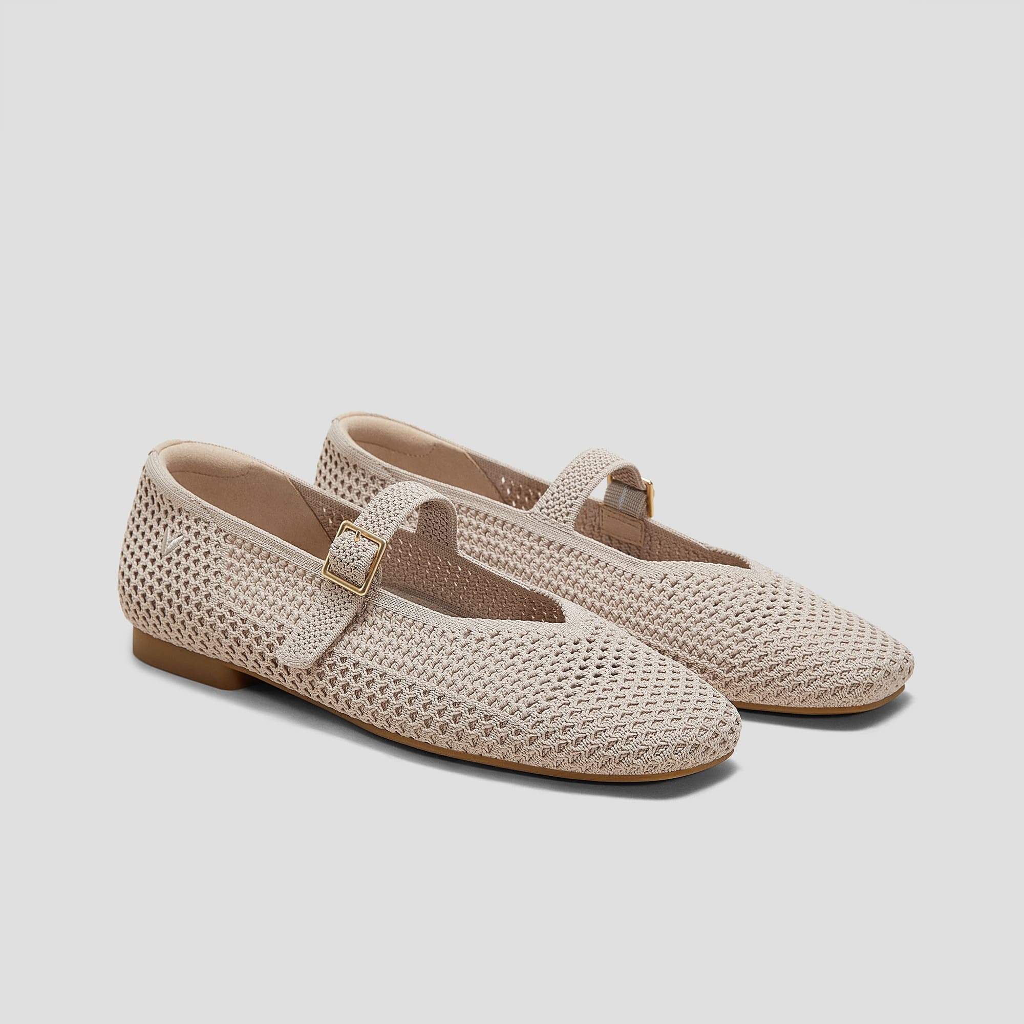 [Margot Mary-Jane Mesh] Square toe Mary-Jane Flat Shoes