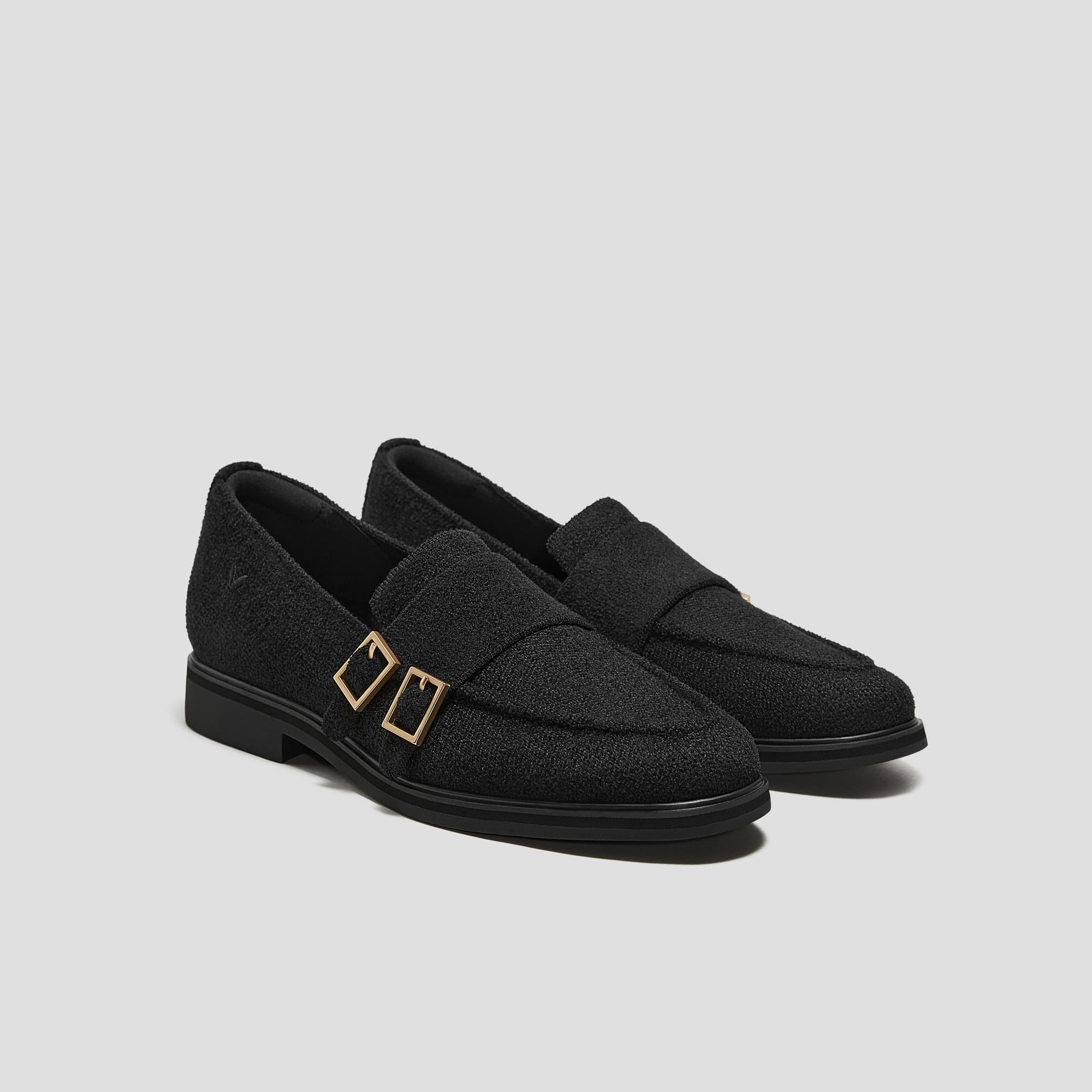 [Luciana] Round toe Double Monk Strap Loafers