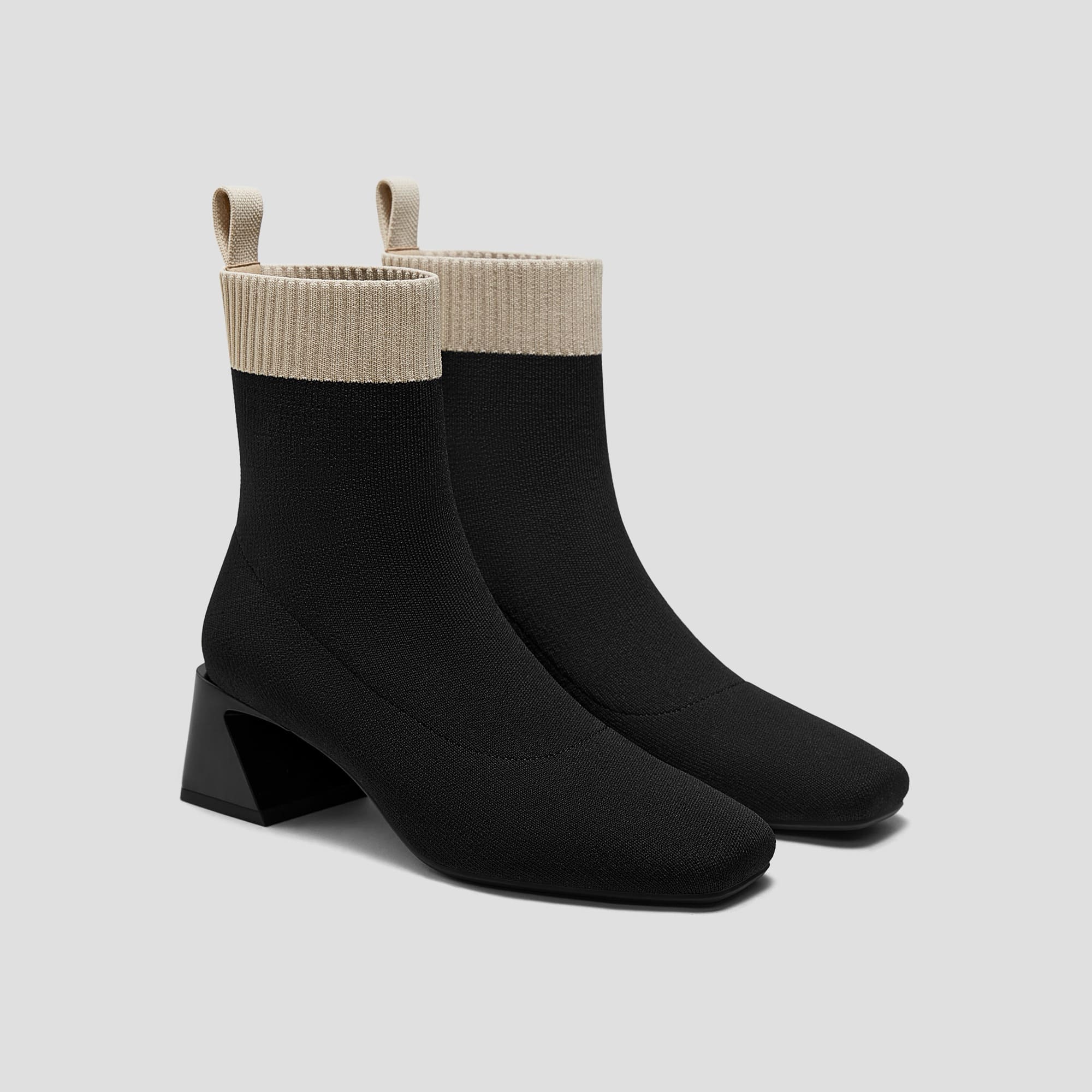 [Regina Pro] スクエアトゥ 撥水加工 ショートブーツ