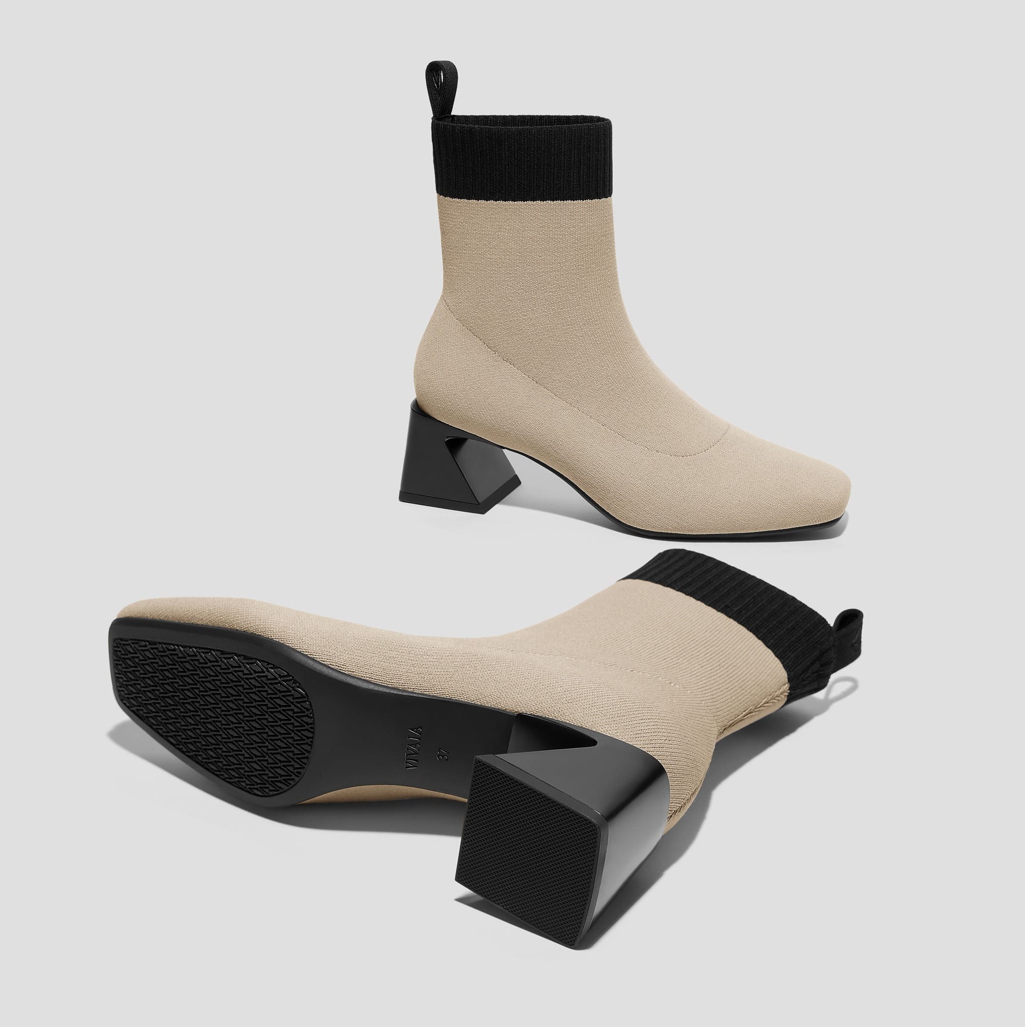 [Regina Pro] スクエアトゥ 撥水加工 ショートブーツ