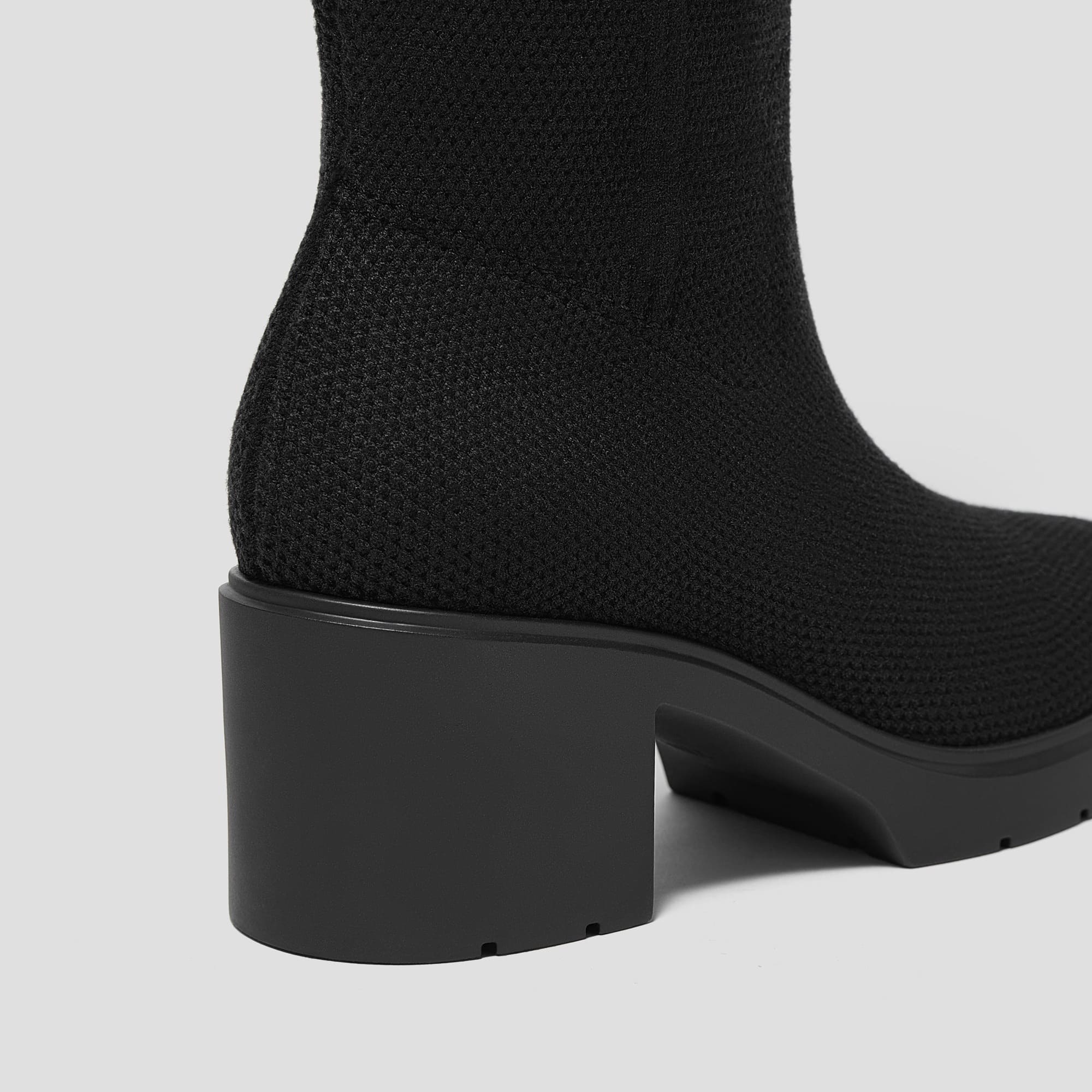 [Gia] 折り返し式 スクエアトゥ ニーハイブーツ