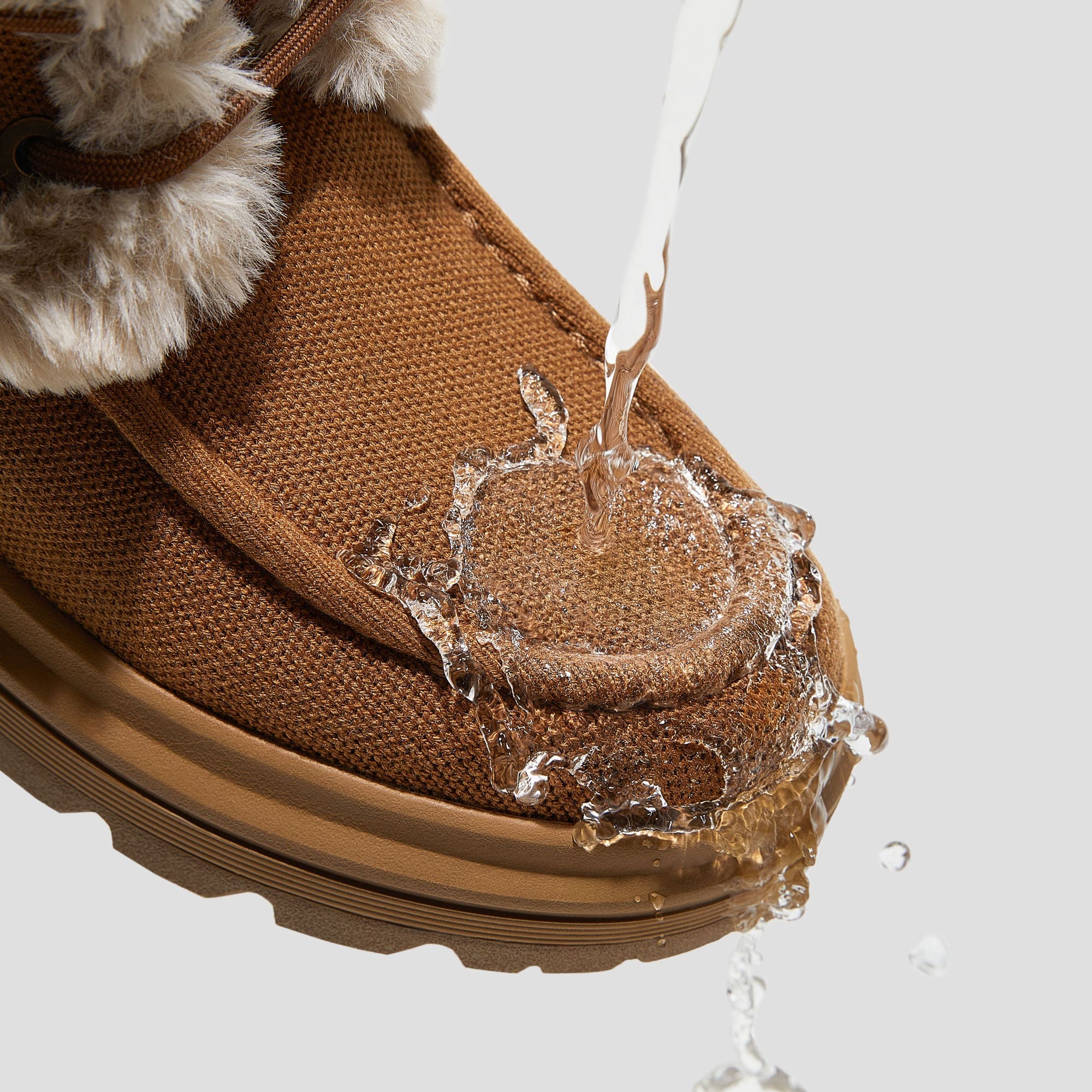 [Terry] ラウンドトゥ 撥水加工 軽量保温ブーツ