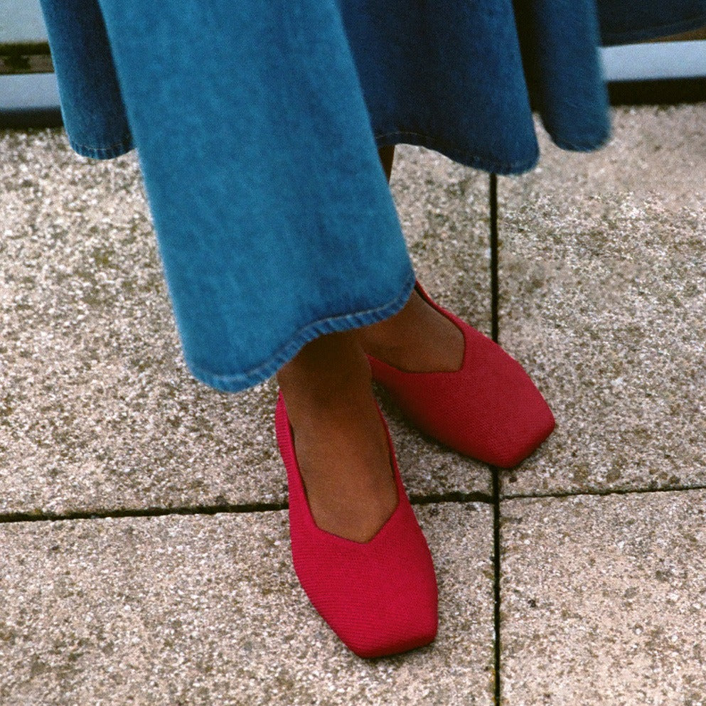 [Margot™ 3.0] スクエアトゥ フラットシューズ