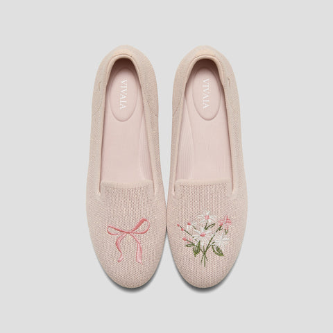 [Audrey] ラウンドトゥ アニマル刺繍 ローファー
