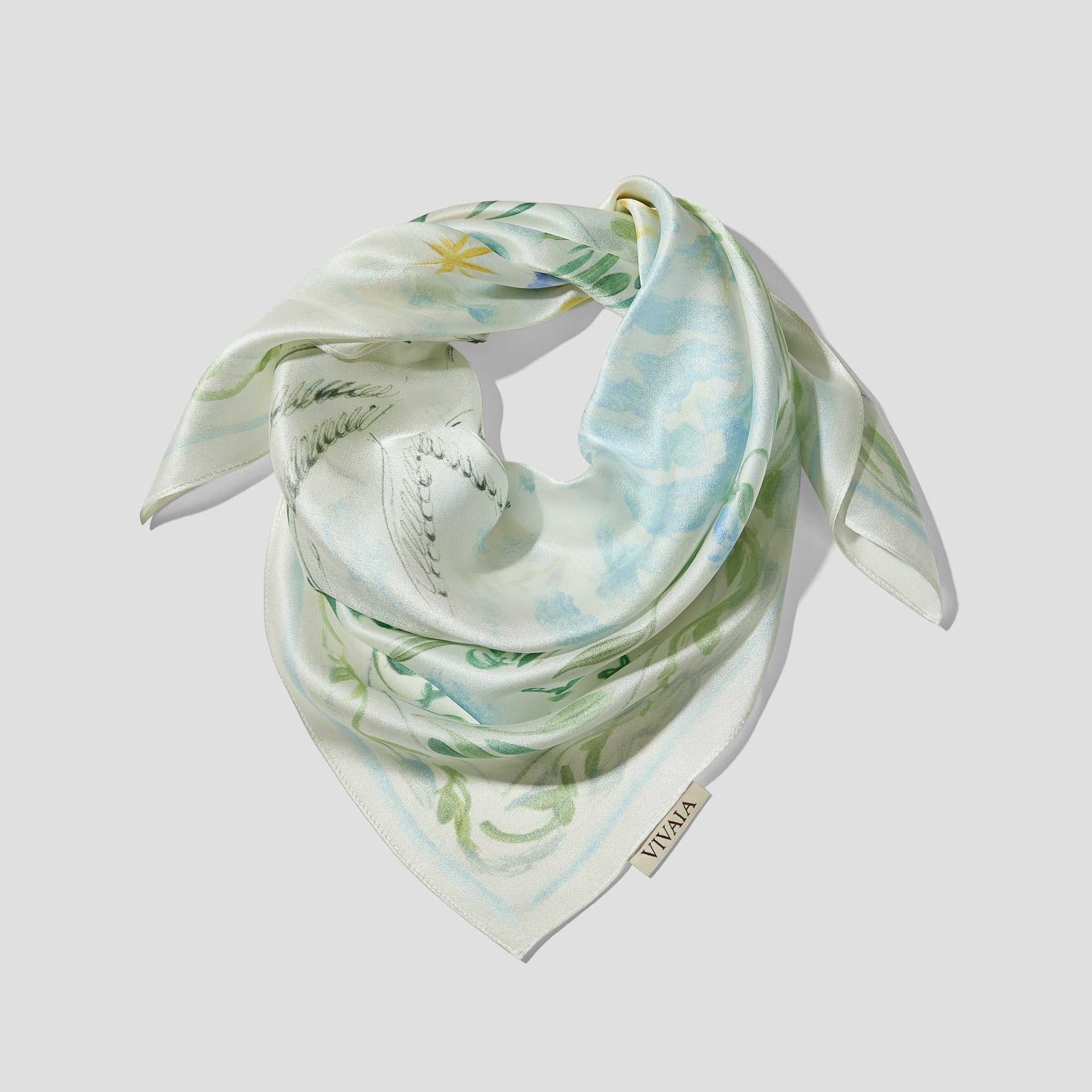 ami PLACE DES VICTOIRES シルクスカーフ AMI Paris White & Black 'Place Des Victoires' Scarf AMI