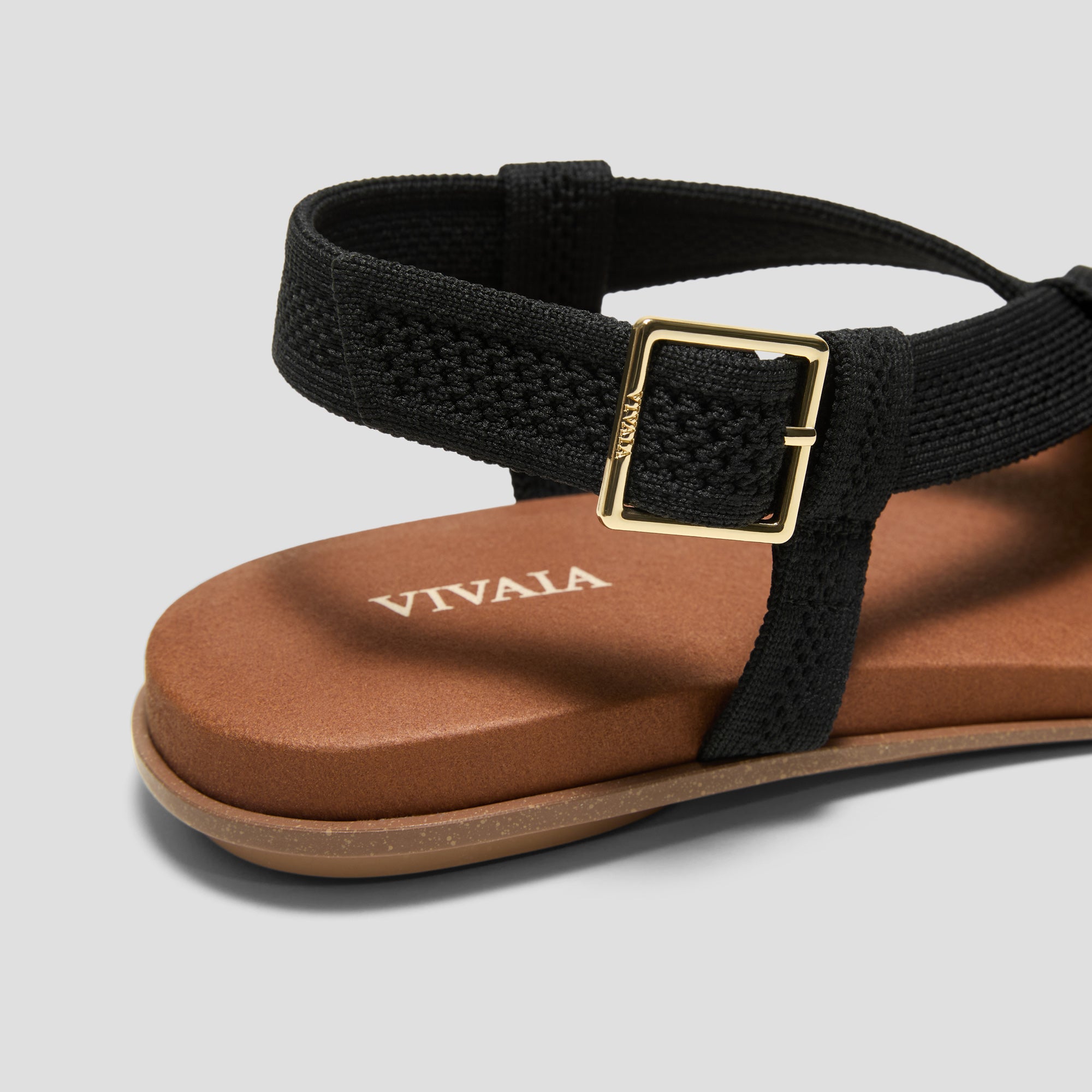 [Derorice] スクエアトゥ スリングバック トゥリングサンダル