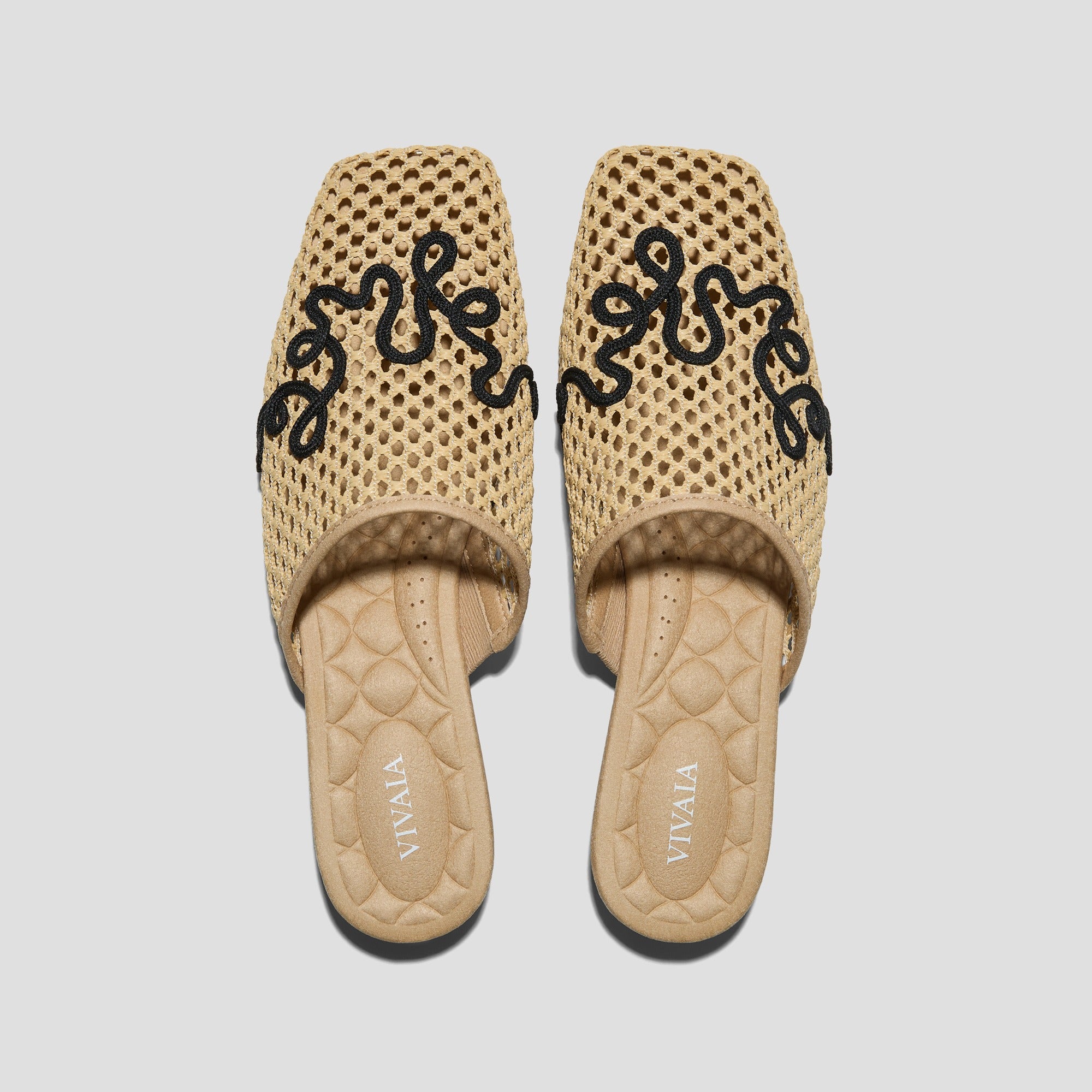 [Maura] スクエアトゥ メッシュ サンダル/ミュール