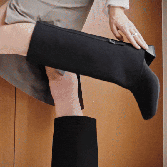 [Regina Pro] スクエアトゥ 撥水加工 ショートブーツ