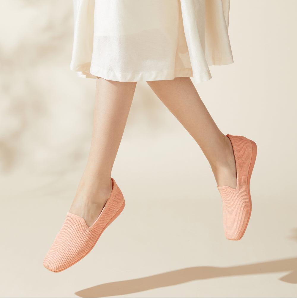 [Samantha Walker] Square toe, super water-repellent, lightweight, thick sole, loafer