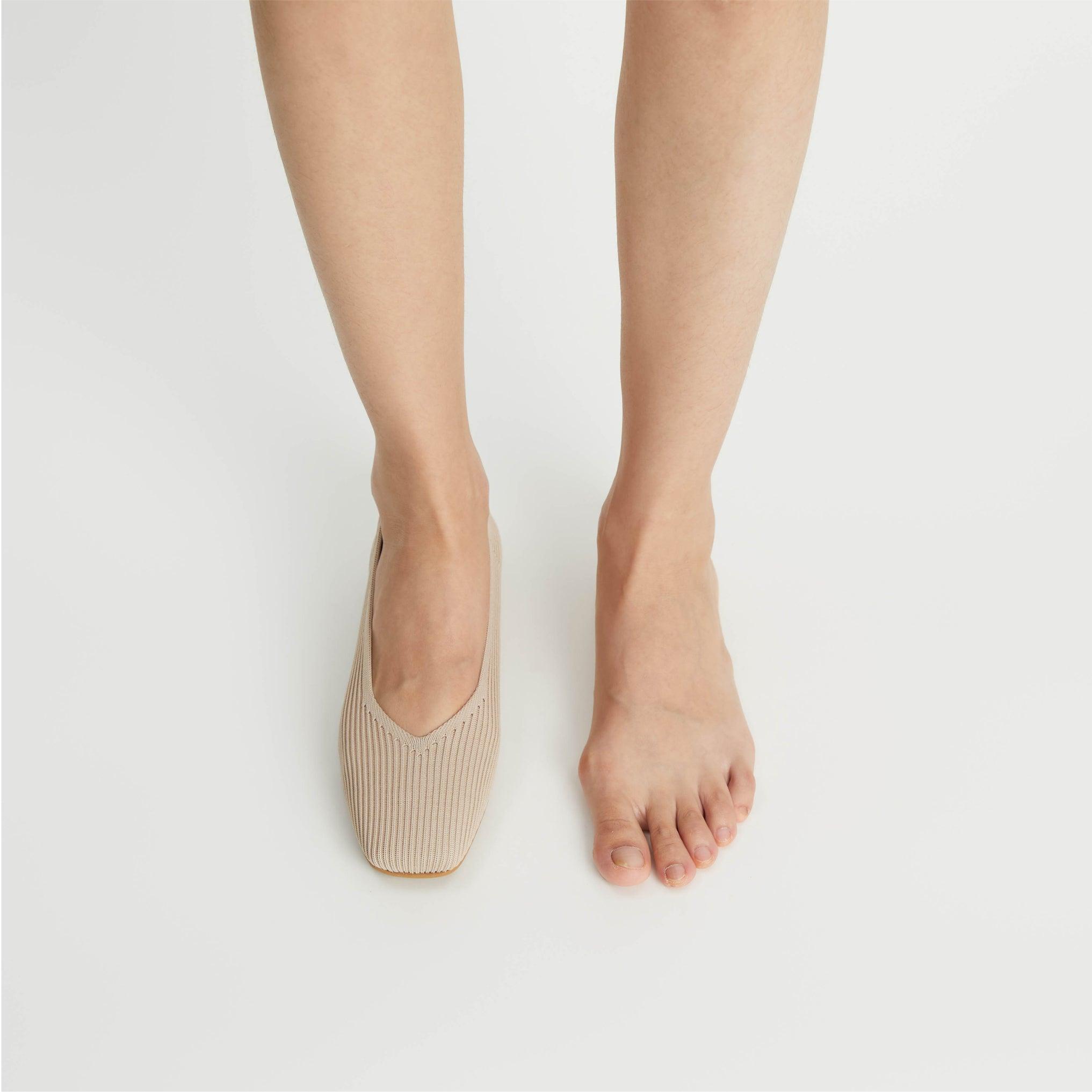 [Margot Walker Super Water Repellent] Square Toe Extra Wide (Compatible with up to 5E) Ultra-lightweight Thick Sole Flat Shoes